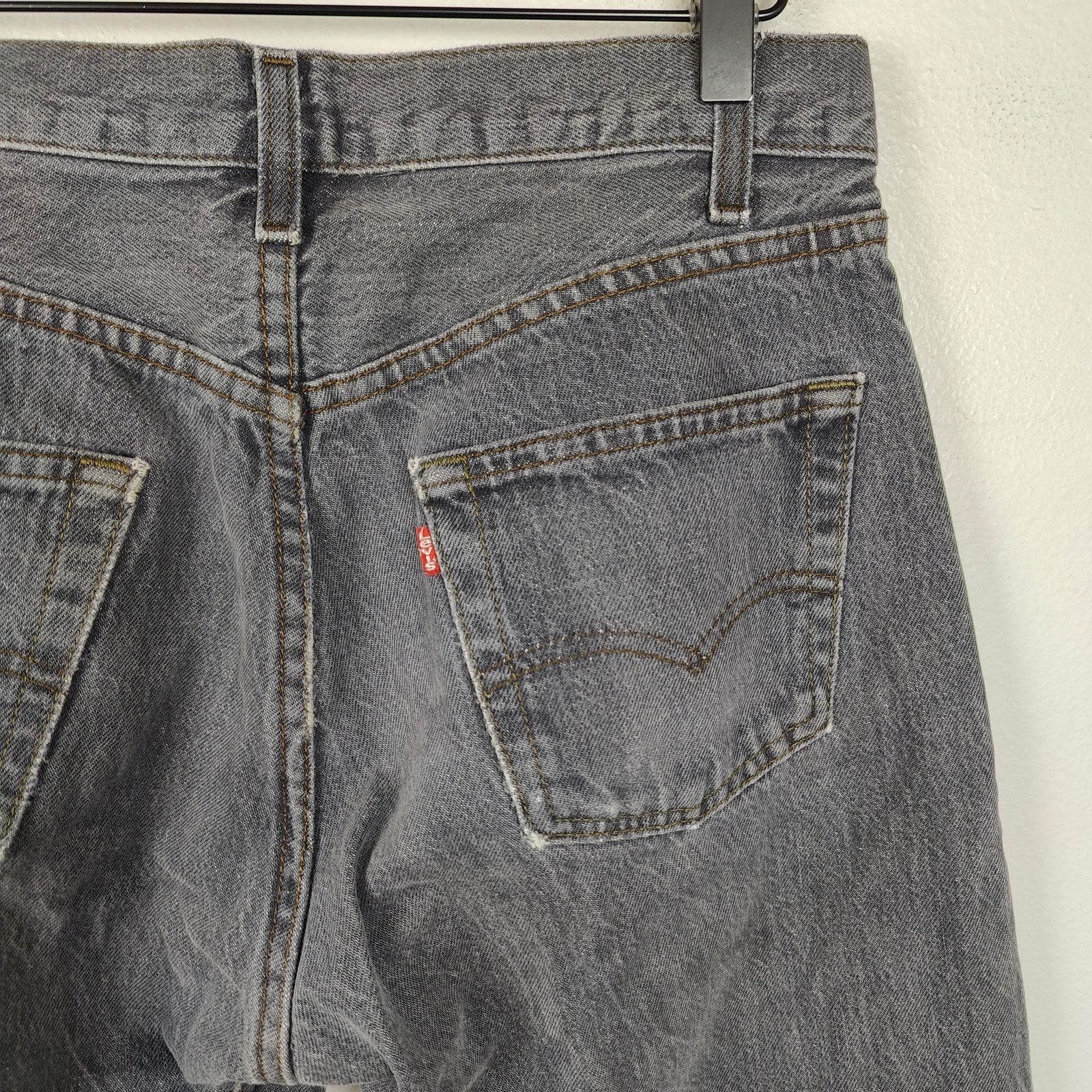 Levi's Vintage Levi's 501 Jeans Womens 29 Charcoal Wash Button Fly Size 29" - 5 Thumbnail