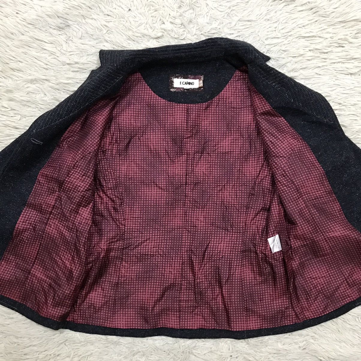 Japanese Brand VINTAGE f.CAMINO TWEED BELTED JACKET COATS Size XS / US 0-2 / IT 36-38 - 10 Thumbnail