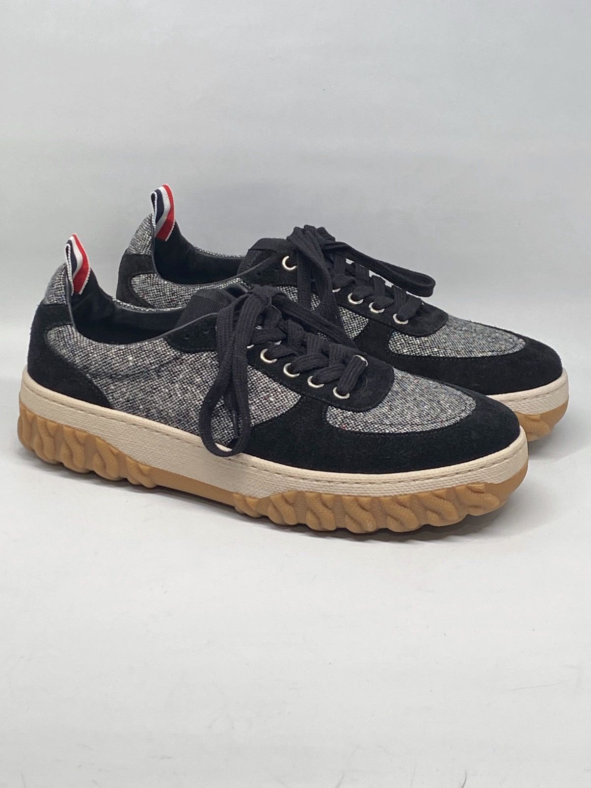 Thom Browne Thom Browne Donegal Tweed Cable Knit Sole Sneakers size 8.5 Size US 8.5 / EU 41-42 - 1 Thumbnail