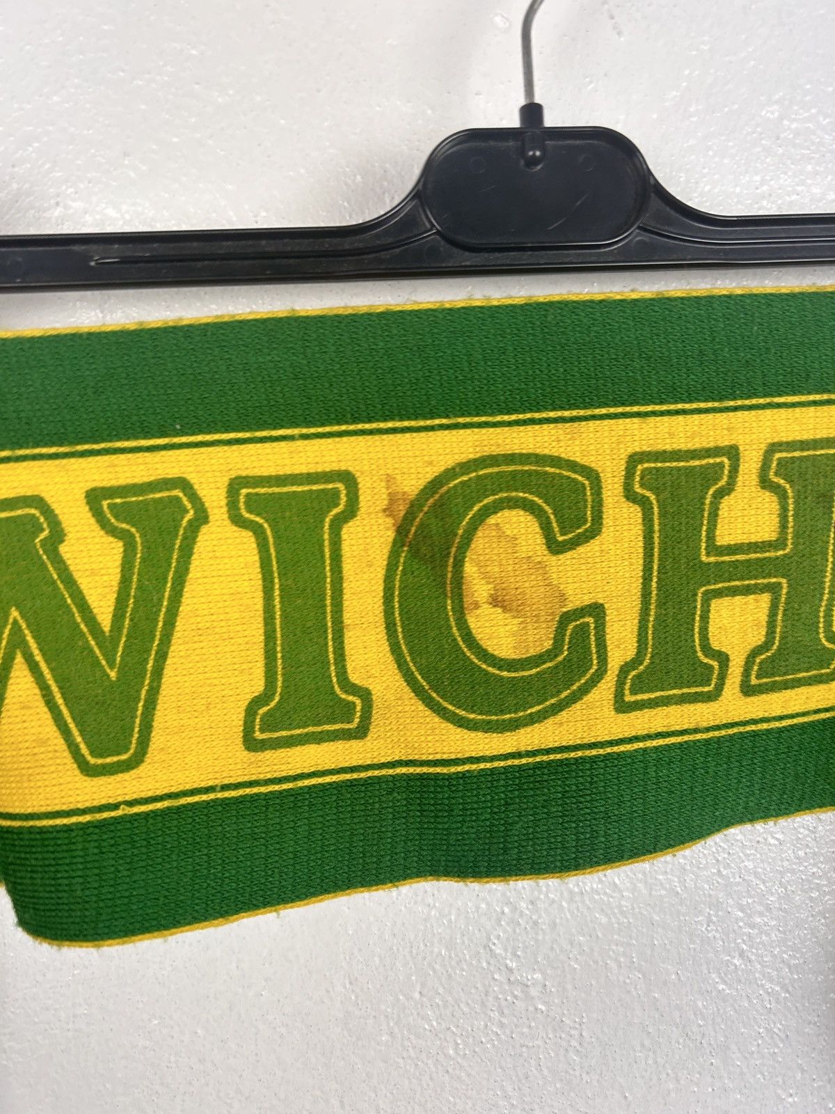 Vintage 80s Vintage Norwich City FC Soccer Football Fanwear Scarf Size ONE SIZE - 3 Thumbnail