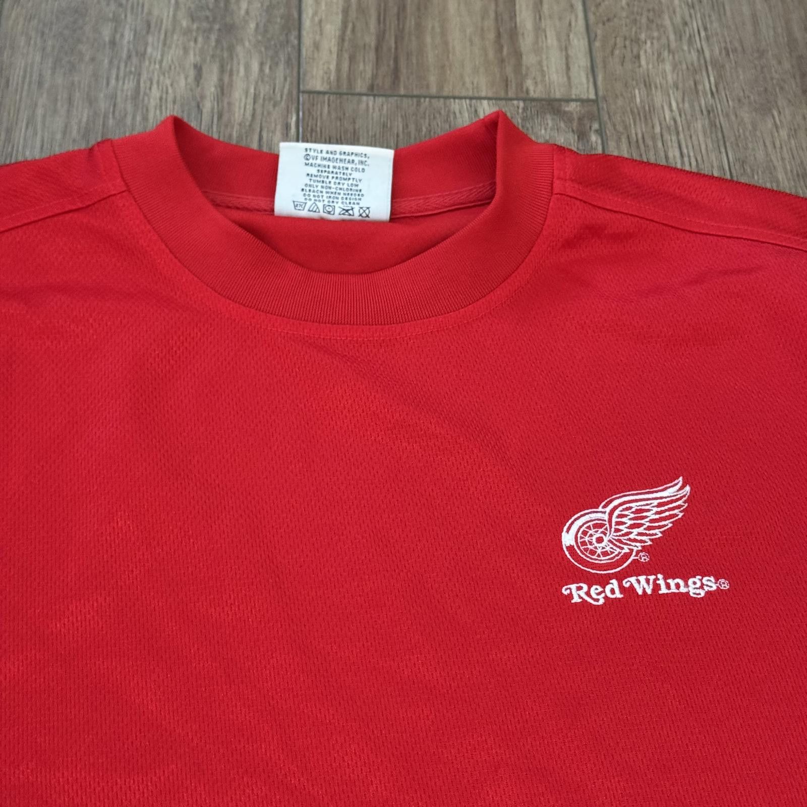 Lee Vintage Detroit Red Wings Jersey Shirt Lee Sport 90s Y2K Size US L / EU 52-54 / 3 - 2 Thumbnail