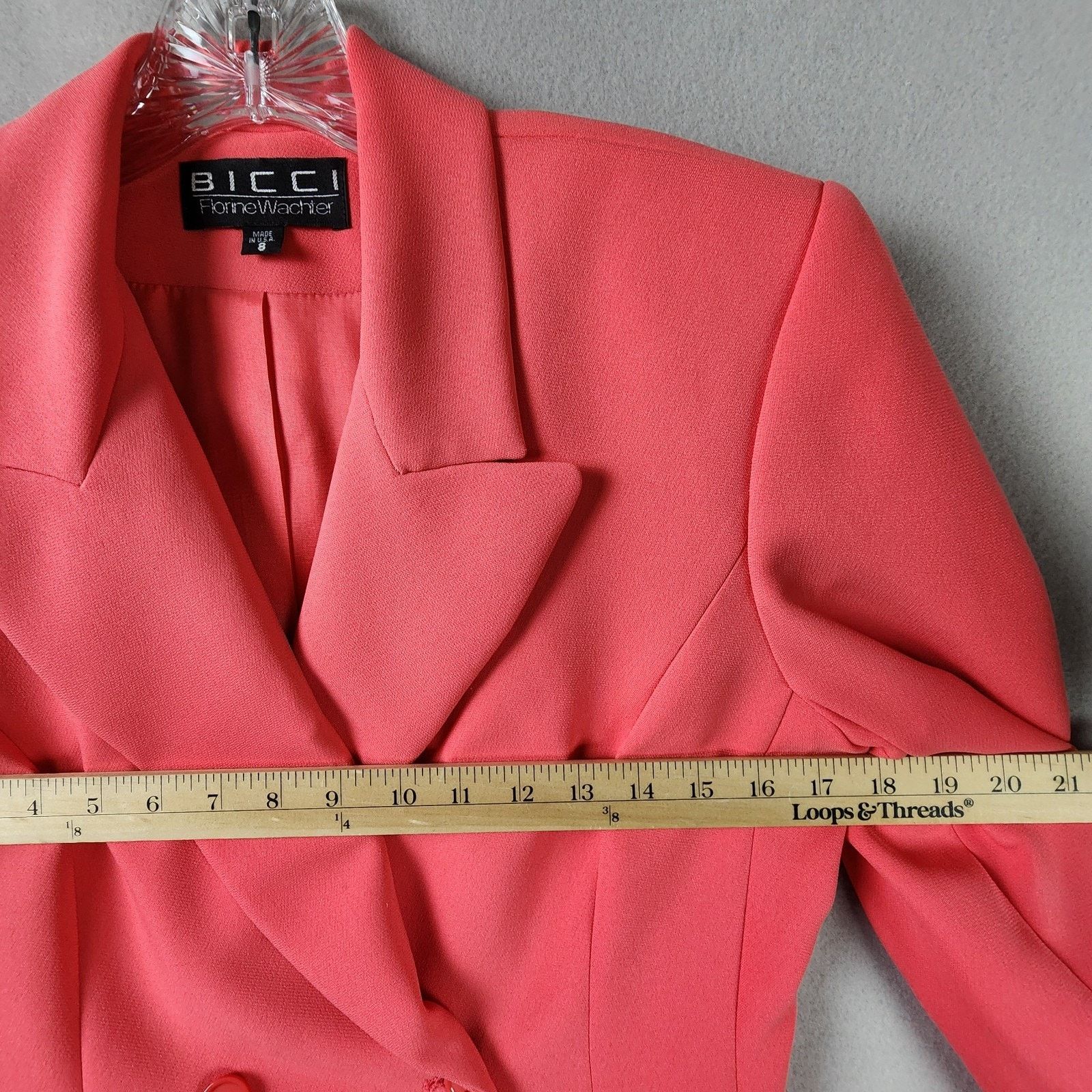 Other BICCI Florine Wachter Skirt Suit Women's 8 Polyester Coral Size M / US 6-8 / IT 42-44 - 4 Thumbnail