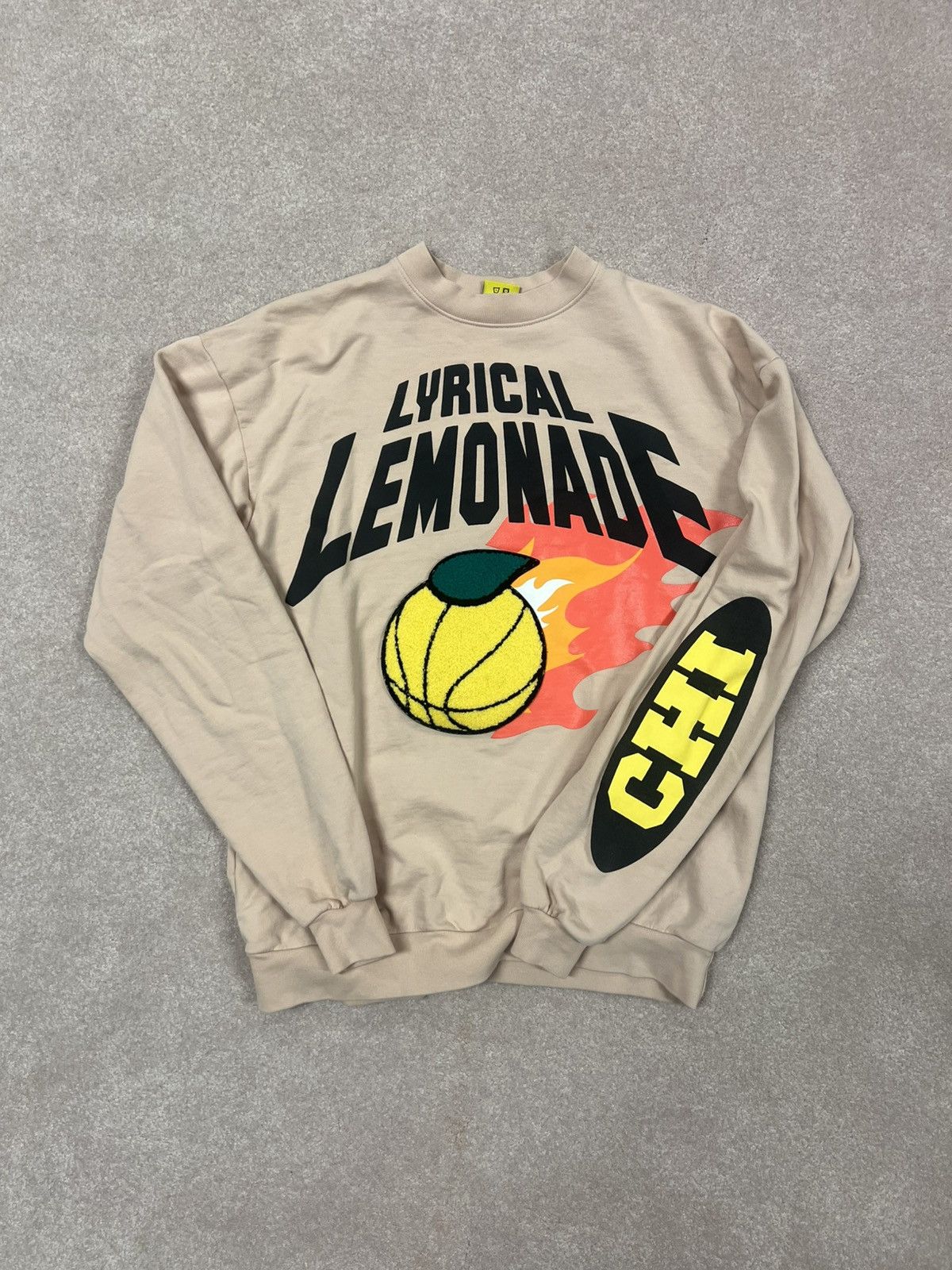 Lyrical Lemonade Crewneck Light Pink Beige Pullover