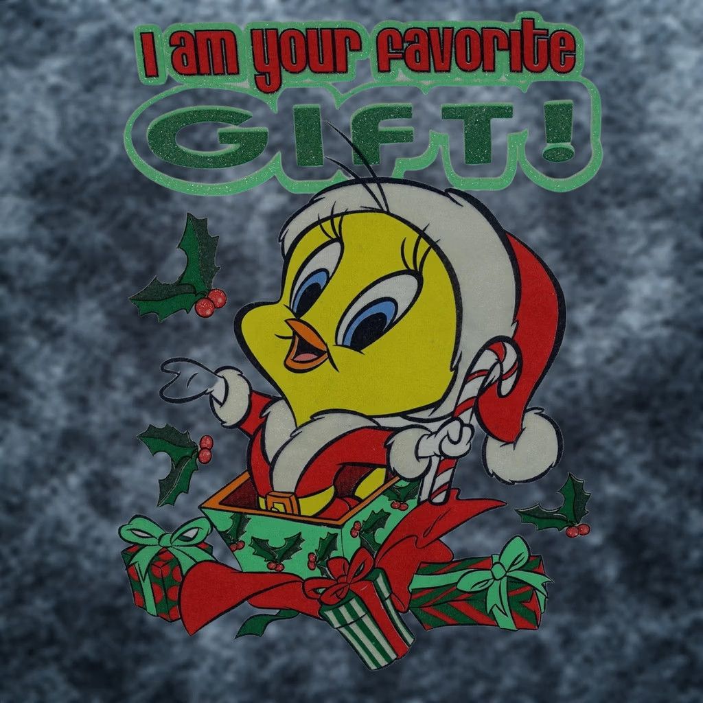 Vintage VINTAGE Looney Tunes Sweatshirt Mens XL White Tweety Christmas Graphic 2000s Size US XL / EU 56 / 4 - 1 Thumbnail