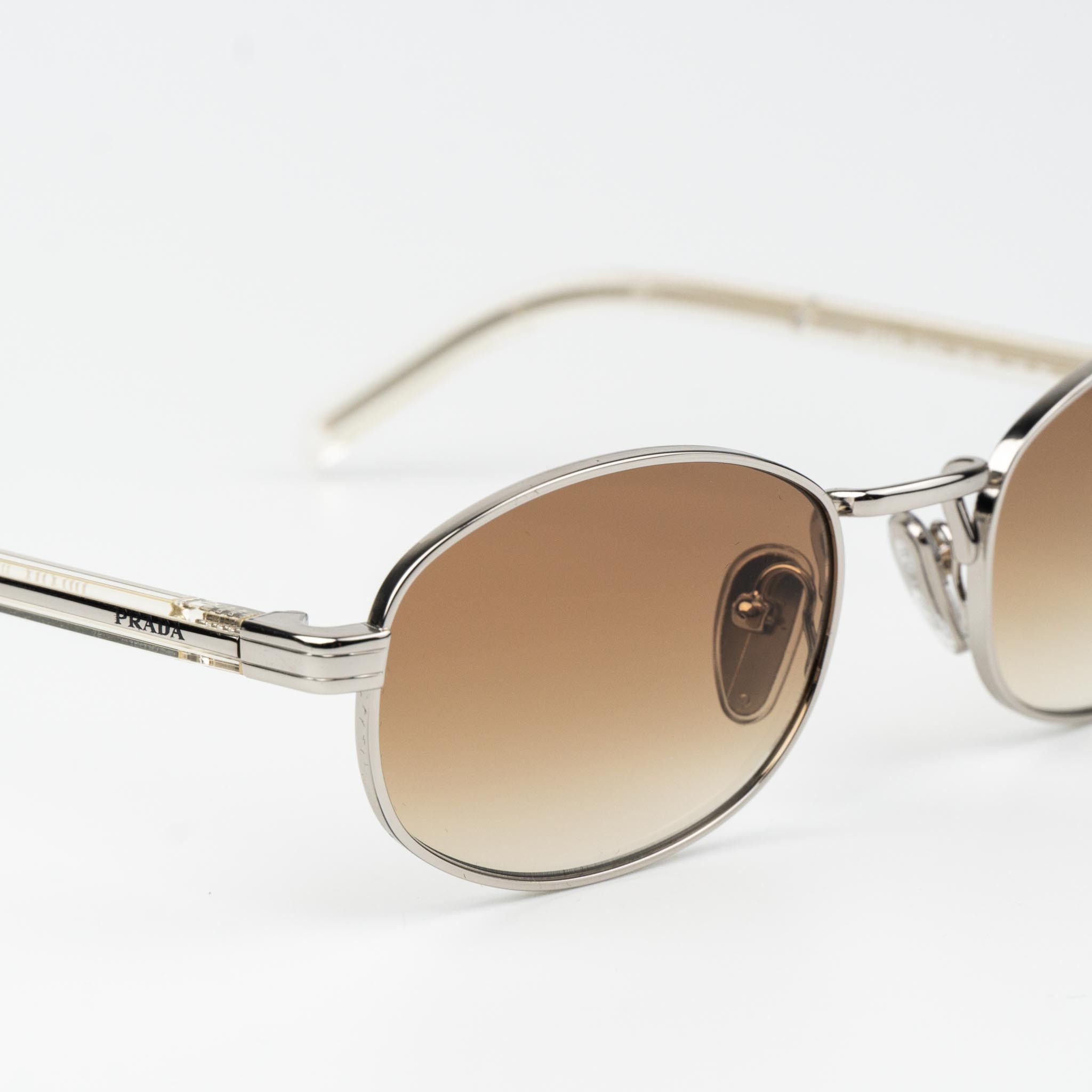 Prada Prada Women Sunglasses Oval PRB53S 1BC80K NEW AUTHENTIC Size ONE SIZE - 5 Thumbnail