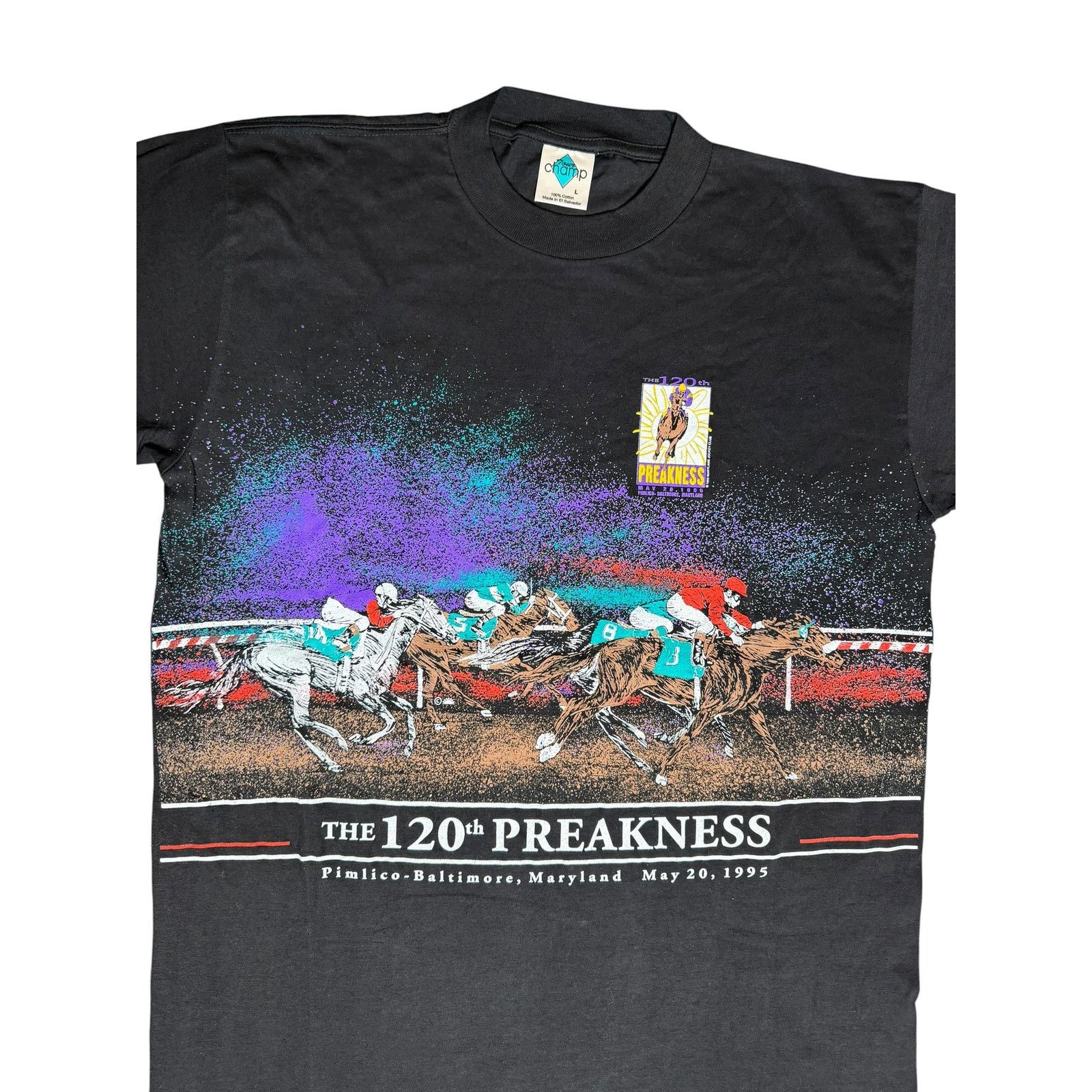 Vintage Vintage 90s 120th Preakness Horse Racing Maryland AOP Shirt Size US L / EU 52-54 / 3 - 3 Thumbnail