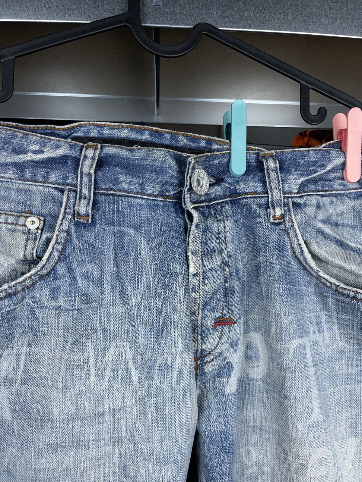 Japanese Brand Cipo & baxx all over print distressed bootcut jeans y2k Size US 34 / EU 50 - 3 Thumbnail