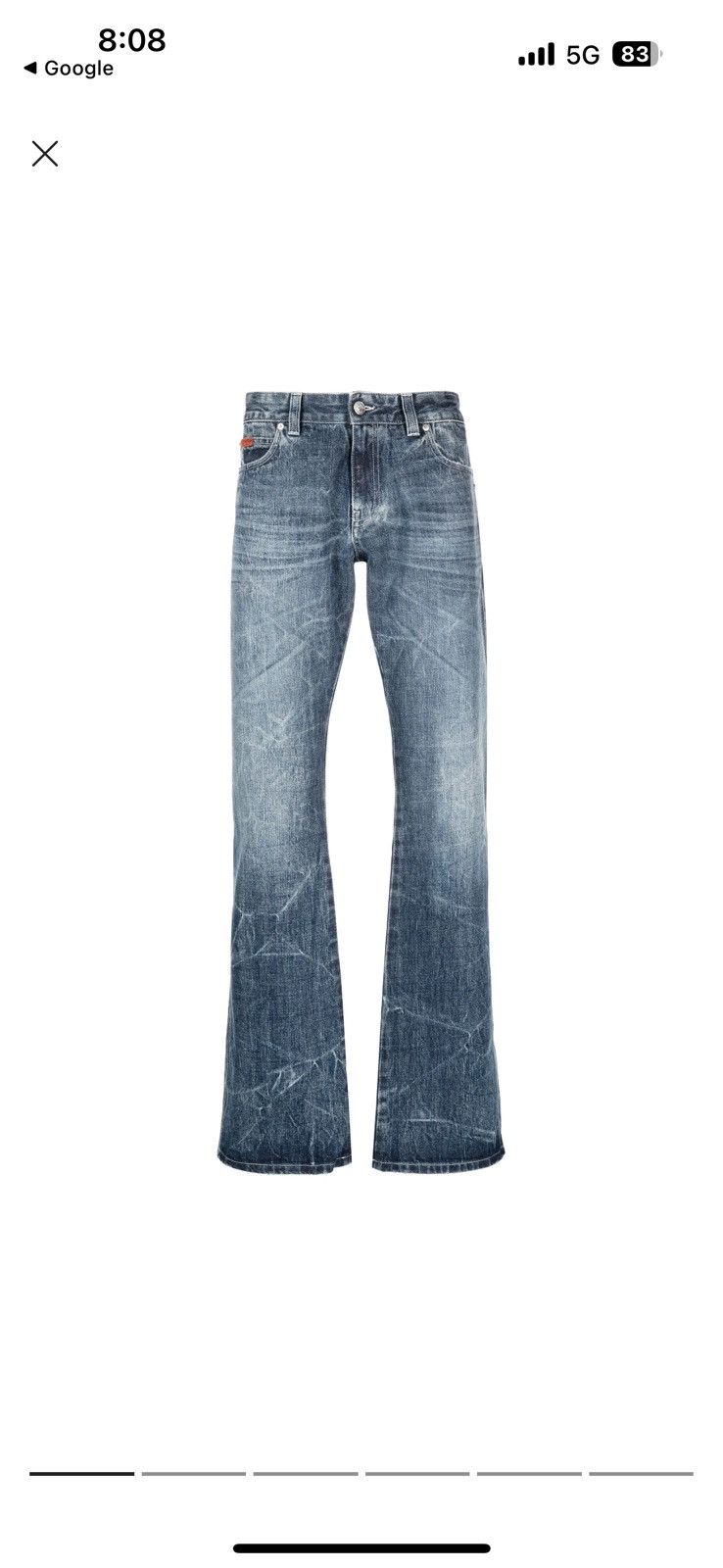 Martine Rose Marble Wash Boot Cut Jeans Size US 29 - 6 Thumbnail