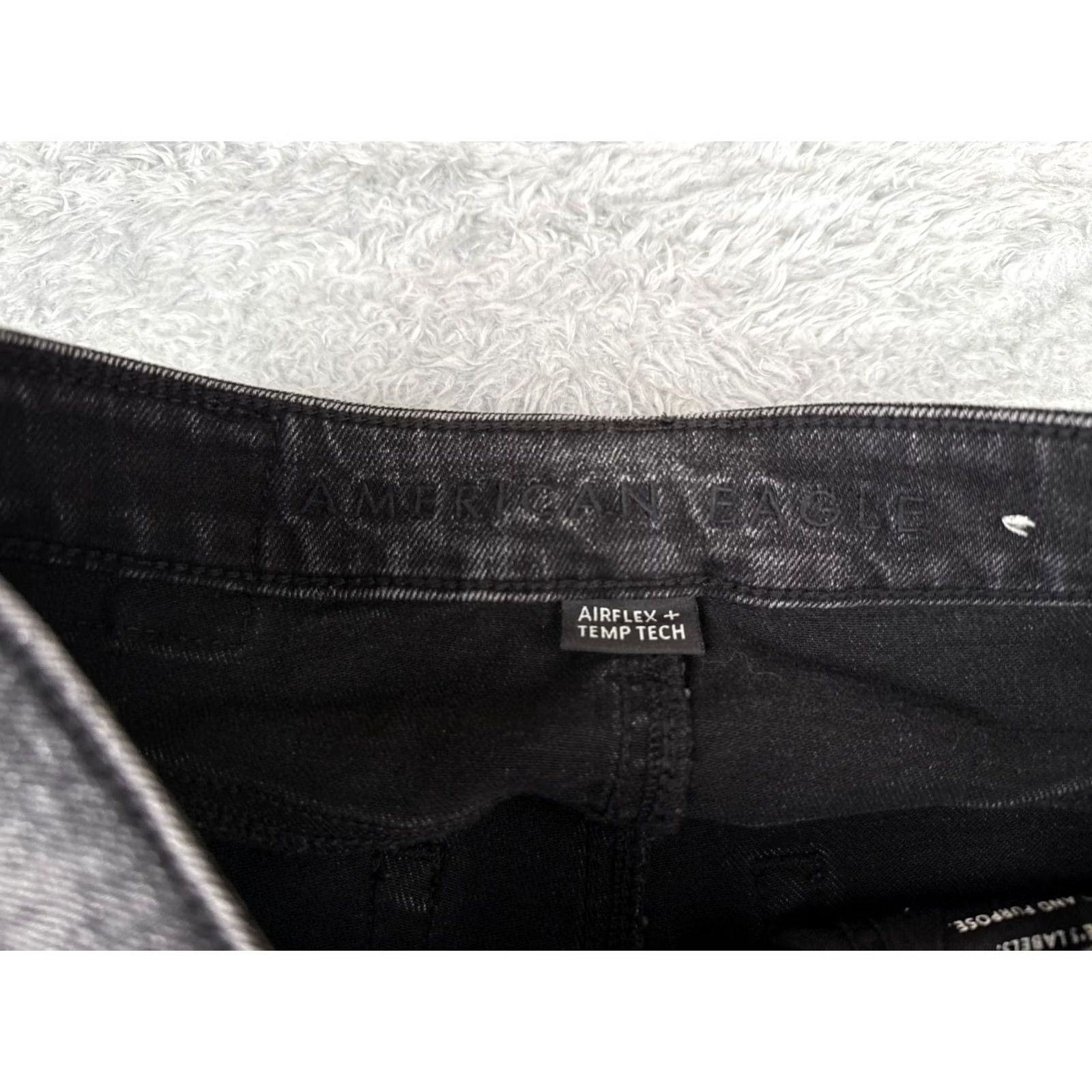 American Eagle Outfitters American Eagle Outfitters Jeans Womens 28 Black Distressed Skinny Airflex Plus 28x34 Jeans Size 28" / US 6 / IT 42 - 6 Thumbnail