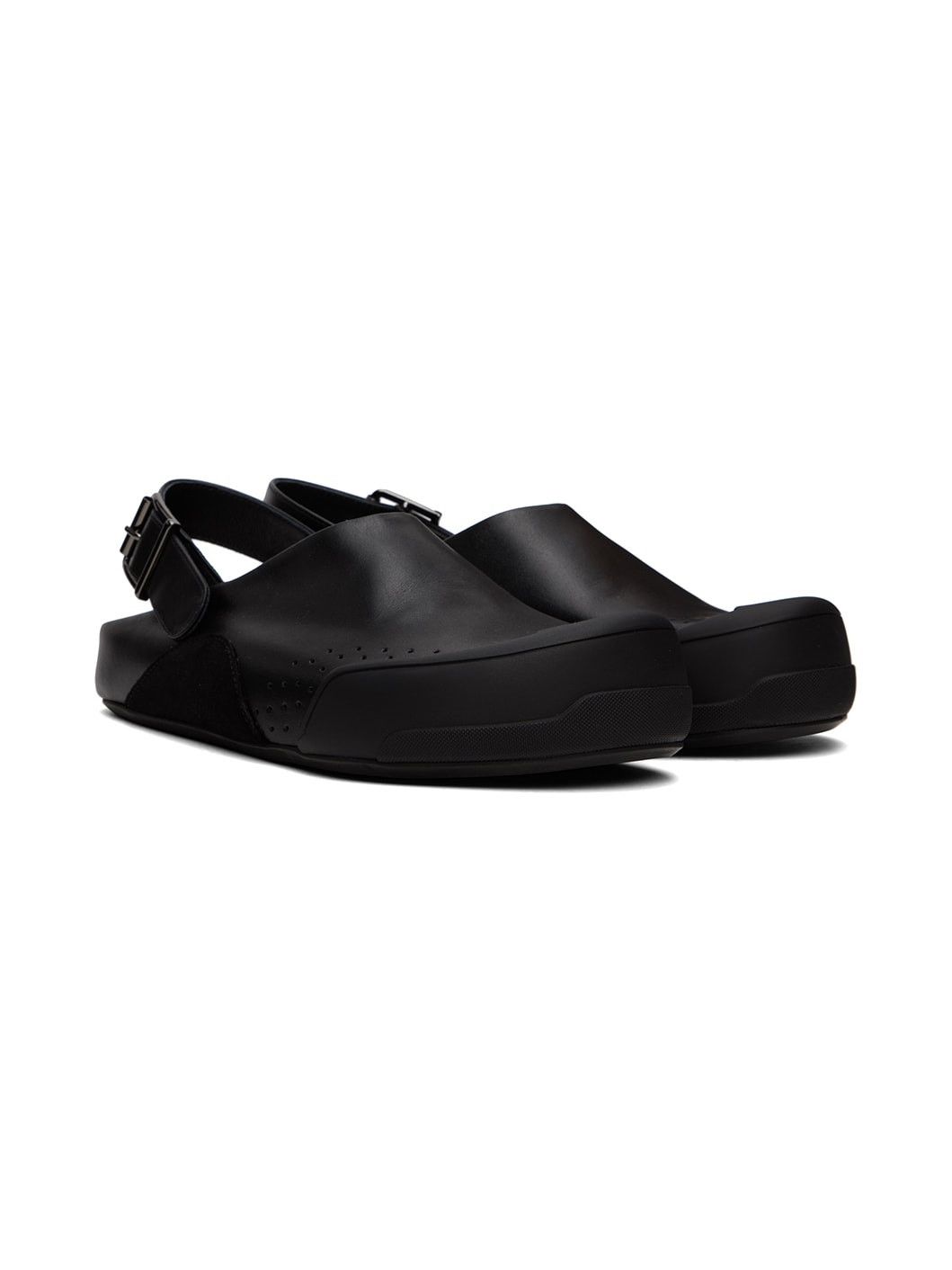 Marni o1w1db10125 Fussbett Sabot Sandals in Black Size US 7 / EU 40 - 1 Thumbnail