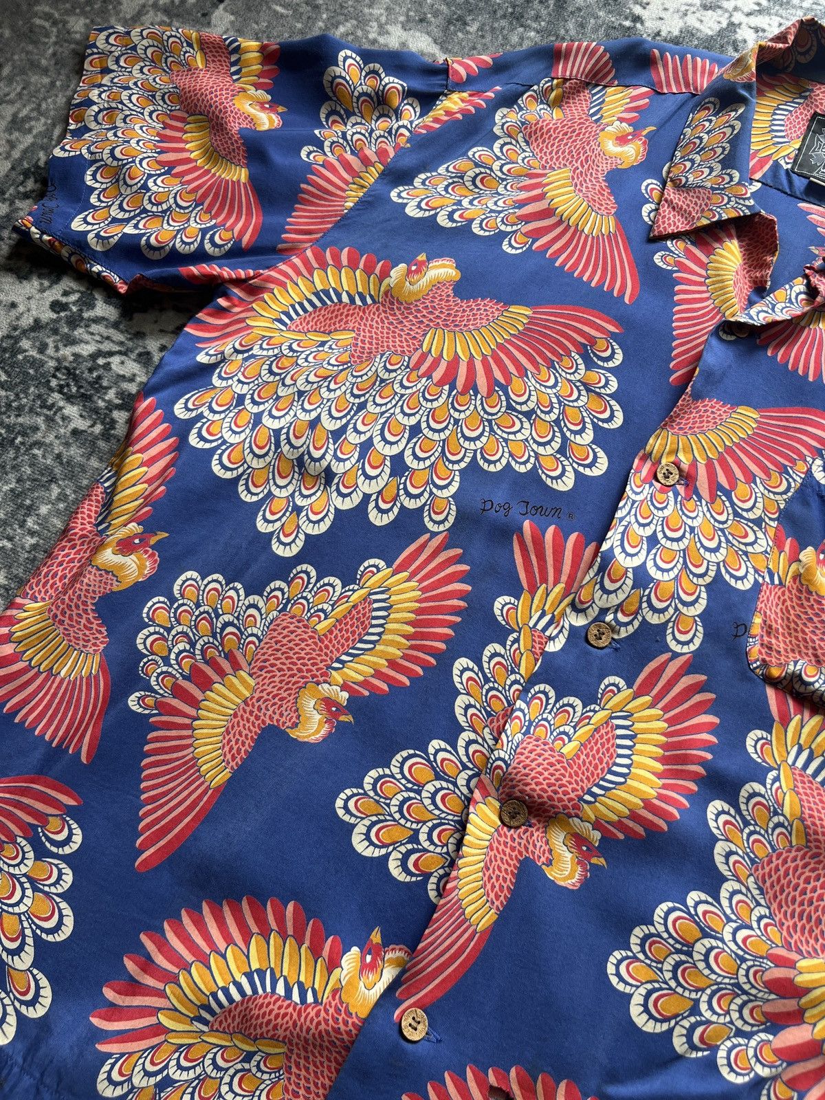 Dogtown Vtg DogTown Skate Japanese Motif Open Colar Hawaiian Shirt Size US L / EU 52-54 / 3 - 8 Thumbnail