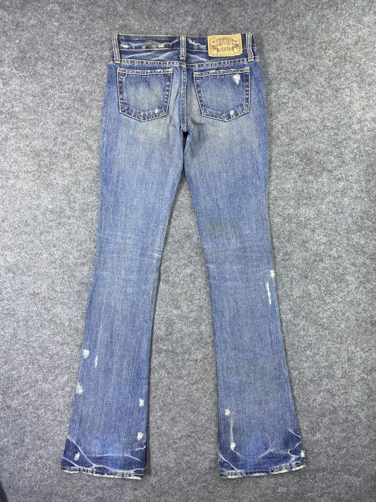 Japanese Brand × MOUSSY Moussy Distressed Flare Blue Wash Jeans- J1106 Size 27" / US 4 / IT 40 - 7 Thumbnail