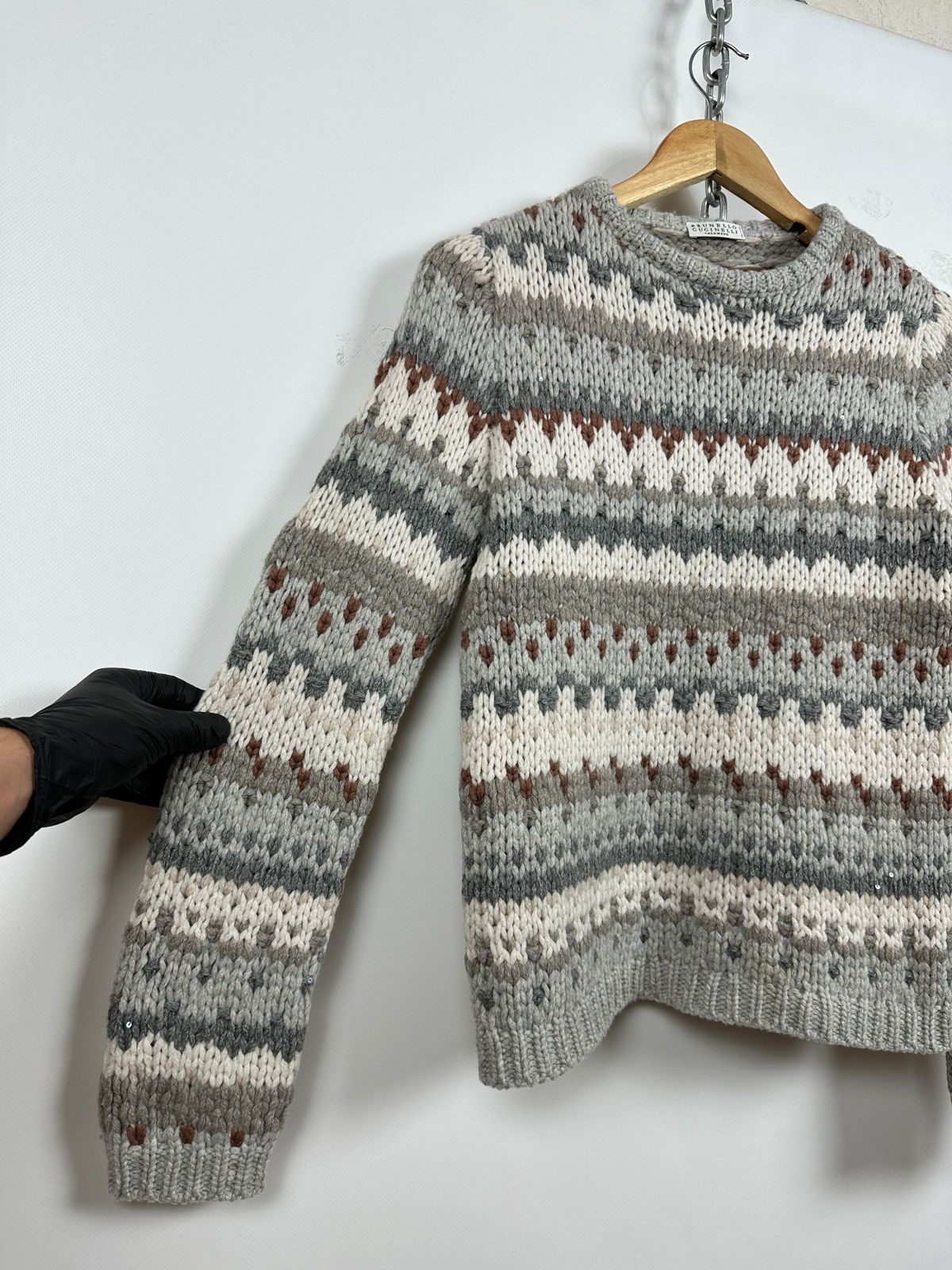 Brunello Cucinelli Cashmere/Silk Cable Knit Sweater