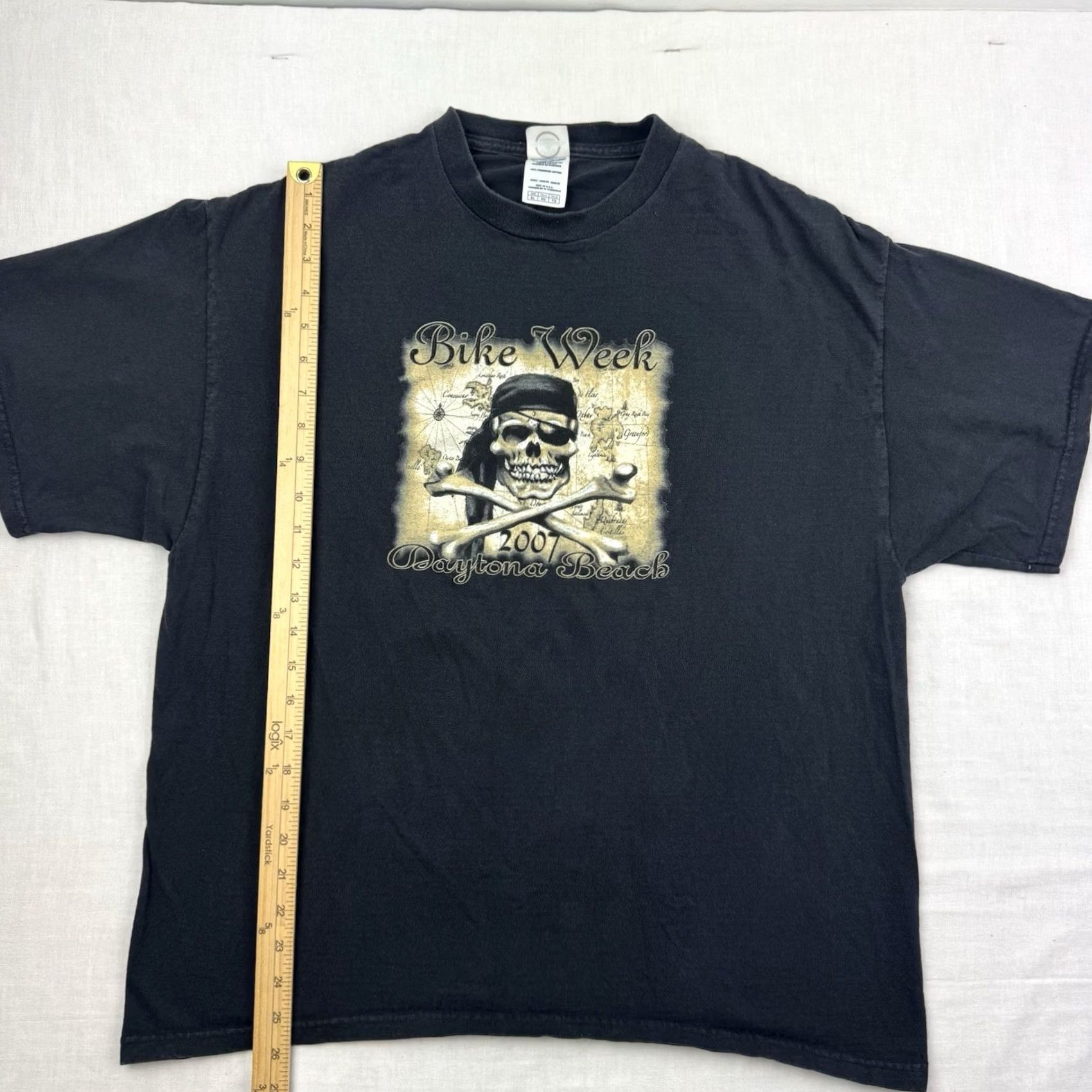 Delta VINTAGE Daytona Beach Bike Week T Shirt Adult XL Pirate Skeleton Biker Size US XL / EU 56 / 4 - 5 Thumbnail