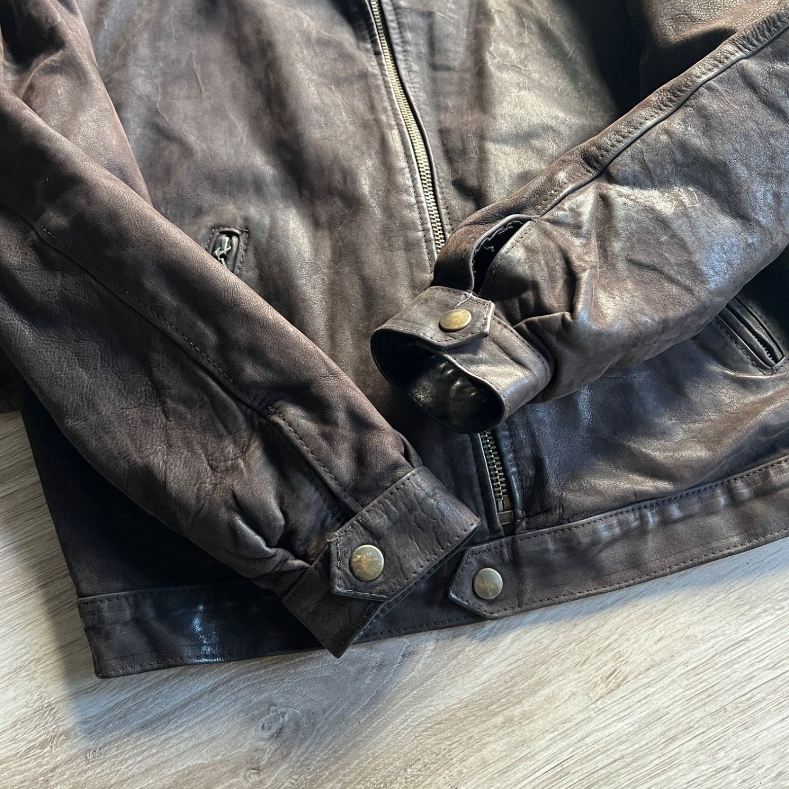 Genuine Leather Vintage Leather 1957 Firenze Jacket 9772AC Size US L / EU 52-54 / 3 - 6 Thumbnail