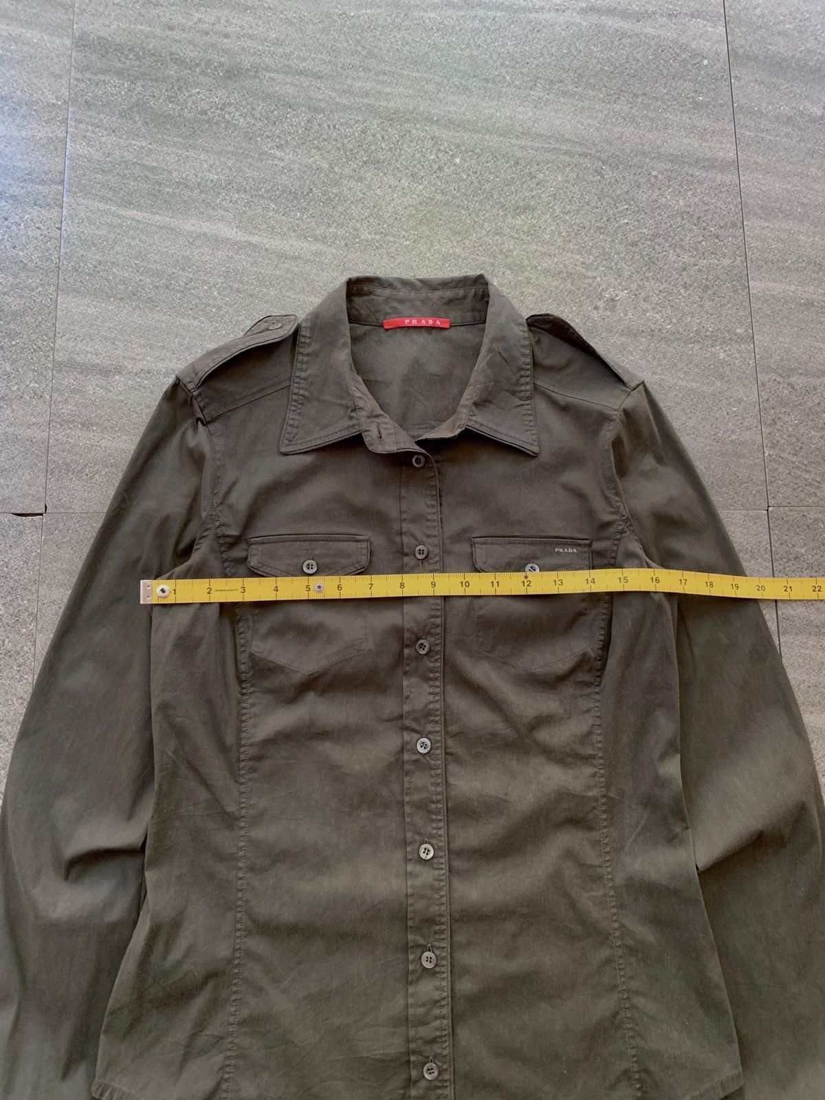 Prada FREE TAX! 2000s Military Printed Logo Ls Shirt Size US S / EU 44-46 / 1 - 11 Thumbnail