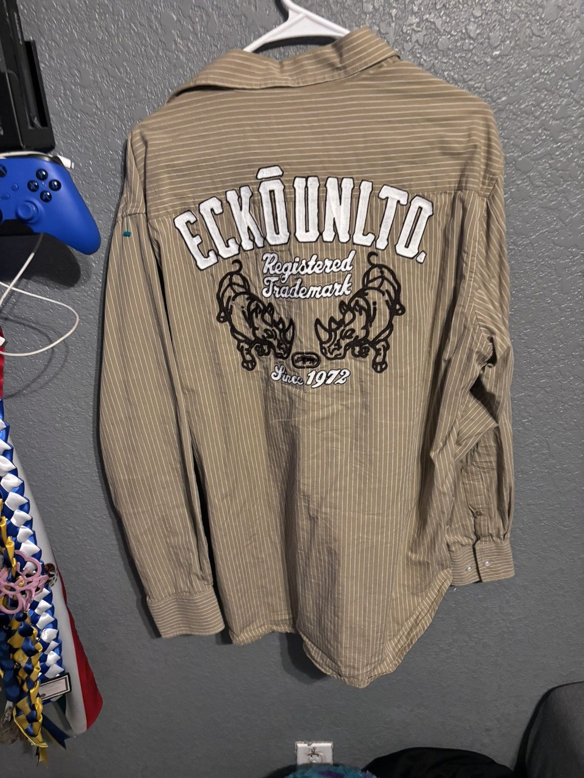 Ecko Unltd. cool asf rare ecko button up long sleeve Size US L / EU 52-54 / 3 - 1 Thumbnail