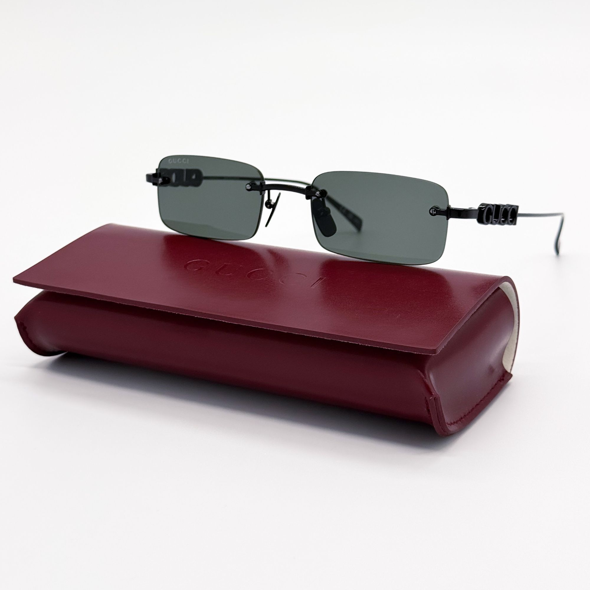 Gucci NEW GUCCI GG1808S 001 SUNGLASSES BLACK UNISEX EYEWEAR Size ONE SIZE - 1 Thumbnail