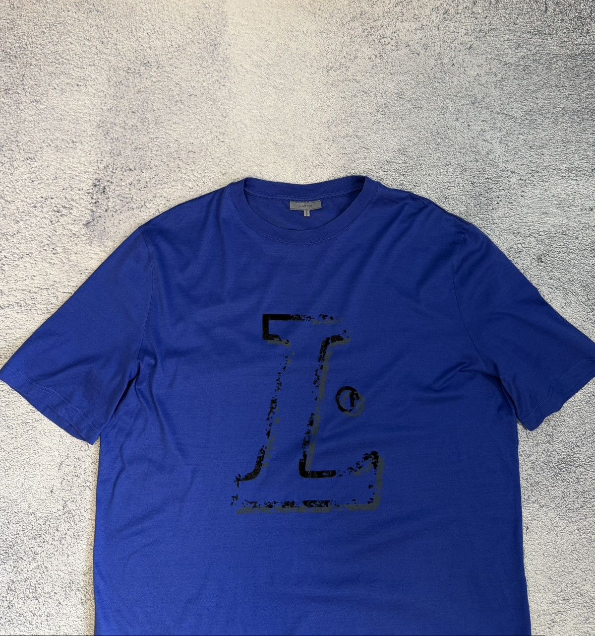 Lanvin Lanvin Mens Flocked Logo T-Shirt S Italy Designer Luxury Tee Size US S / EU 44-46 / 1 - 3 Thumbnail