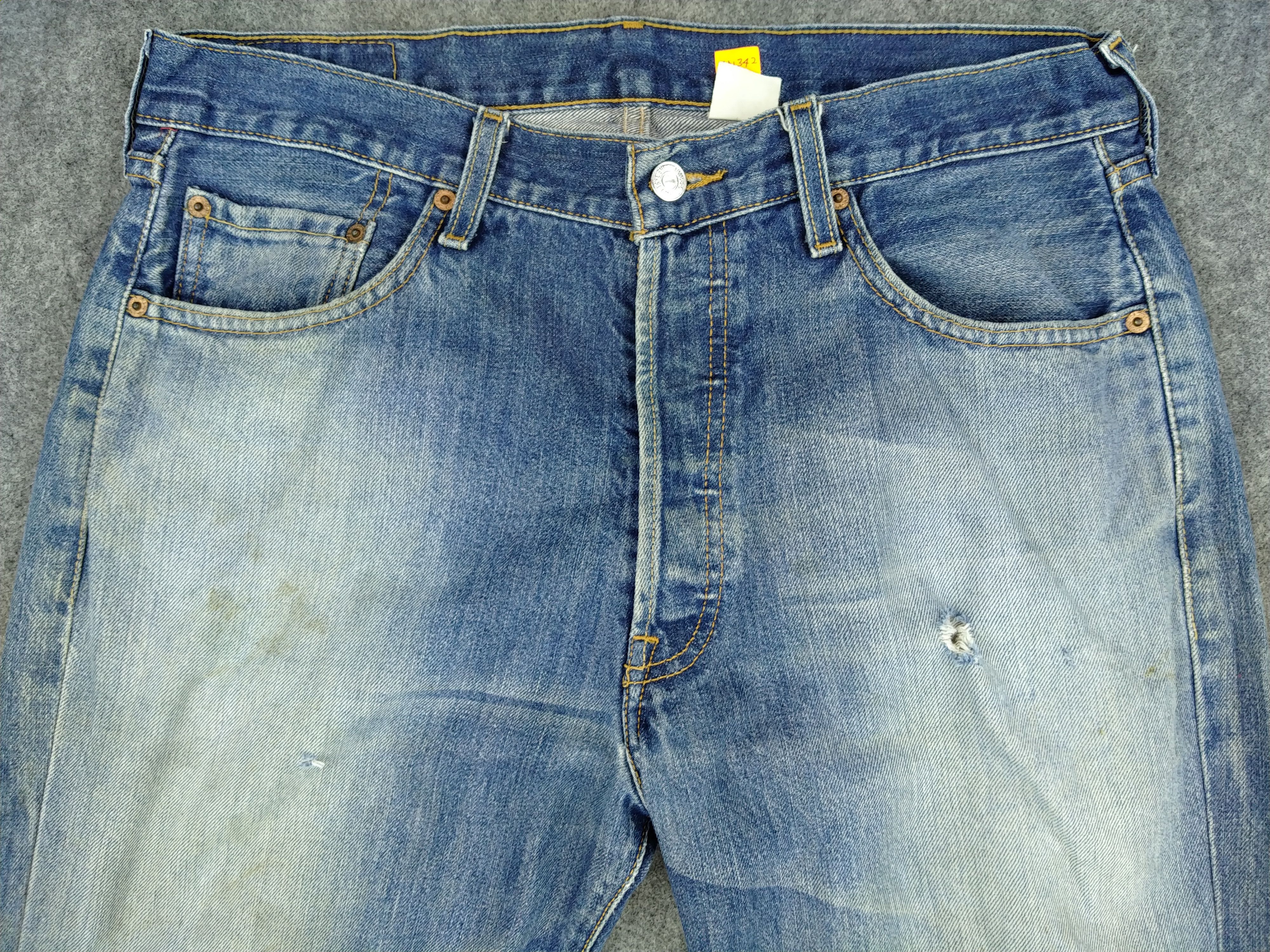 Levi's Blue Distressed Vintage Levi's 501 34x30.5 Denim -JN342 Size US 34 / EU 50 - 3 Thumbnail