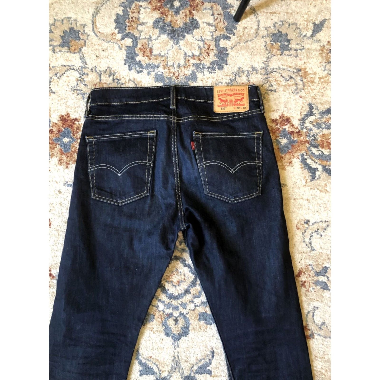 Levi's Levi's 510 Super Skinny Jeans Mens 32x32 Dark Wash Vintage Denim Blue 5-Pocket Zipper Button Mid Rise Regular Fit Comfort Slimming Size US 32 / EU 48 - 7 Thumbnail