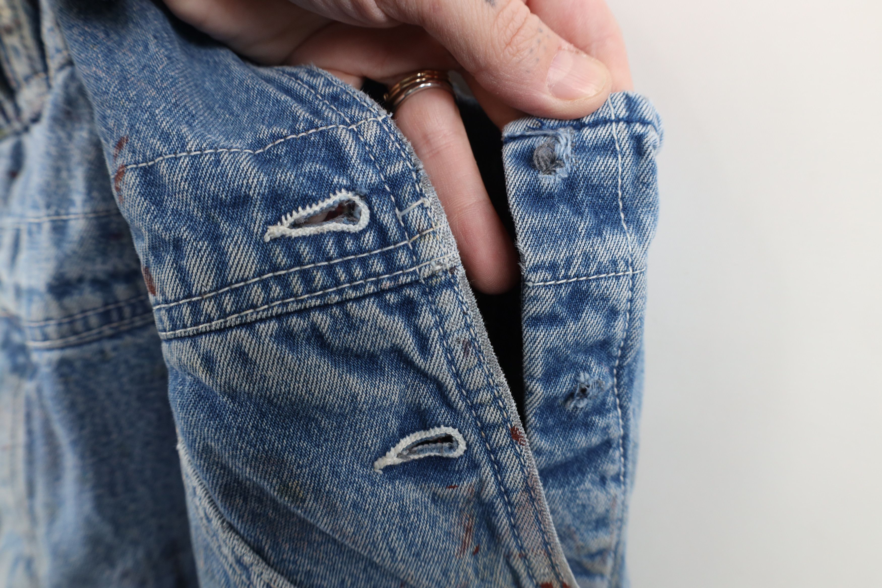 Vintage Vintage 90s Streetwear Thrashed Flannel Lined Overalls Size US 40 / EU 56 - 6 Thumbnail