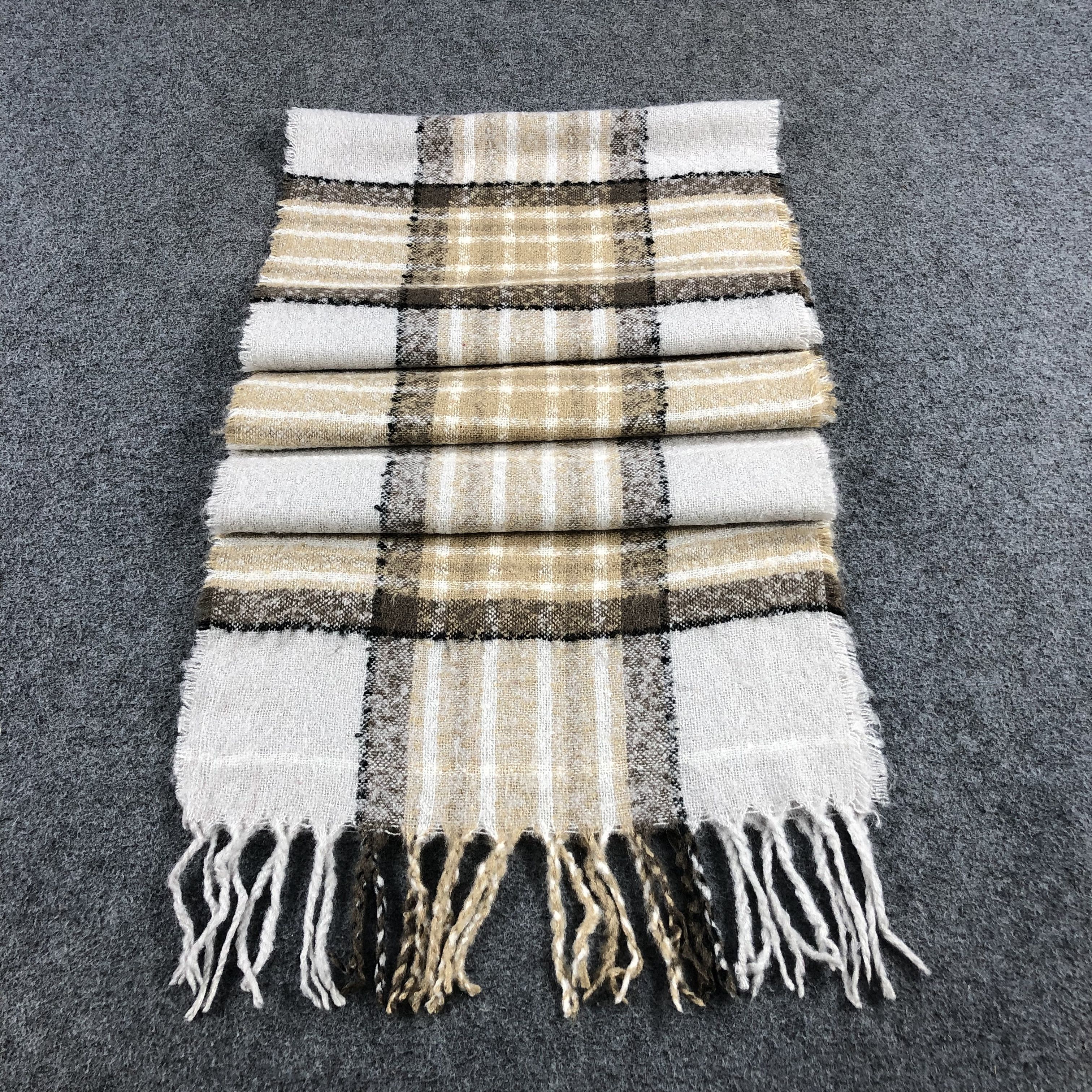 Vintage Crocodile Tartan Wool Scarf Muffler V828 Size ONE SIZE - 2 Thumbnail
