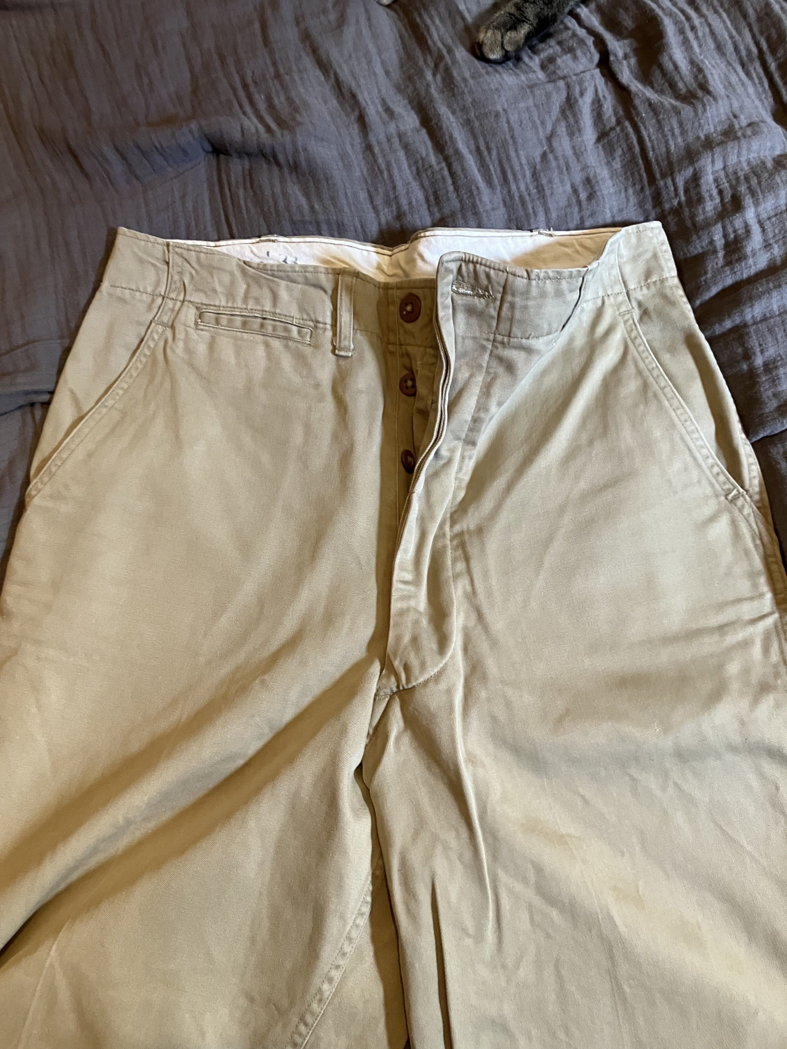 Vintage US Army khaki chinos Size US 30 / EU 46 - 1 Thumbnail