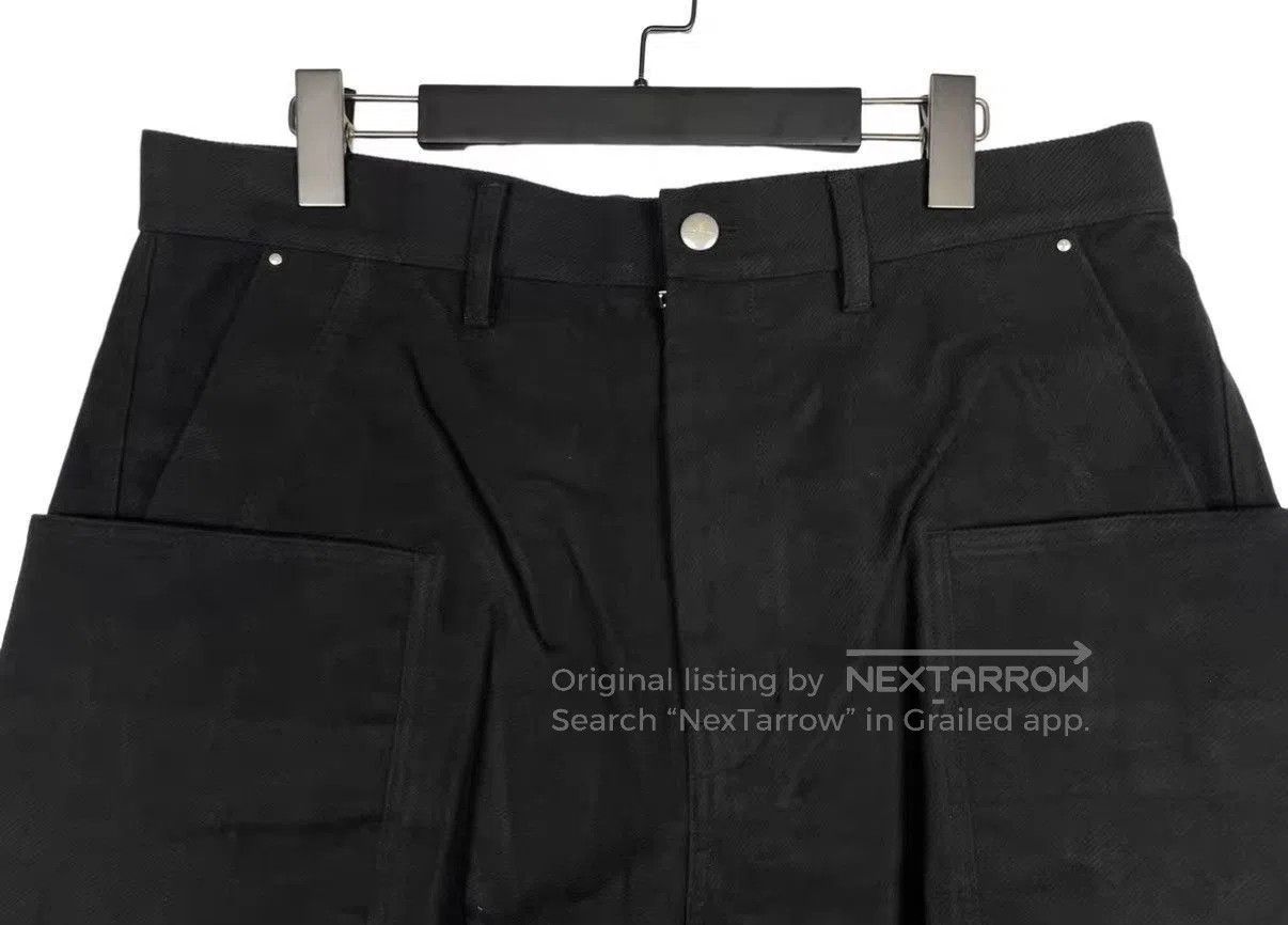 Rick Owens Black Cargo Shorts with Distressed Hem Size 34. Size US 34 / EU 50 - 3 Thumbnail