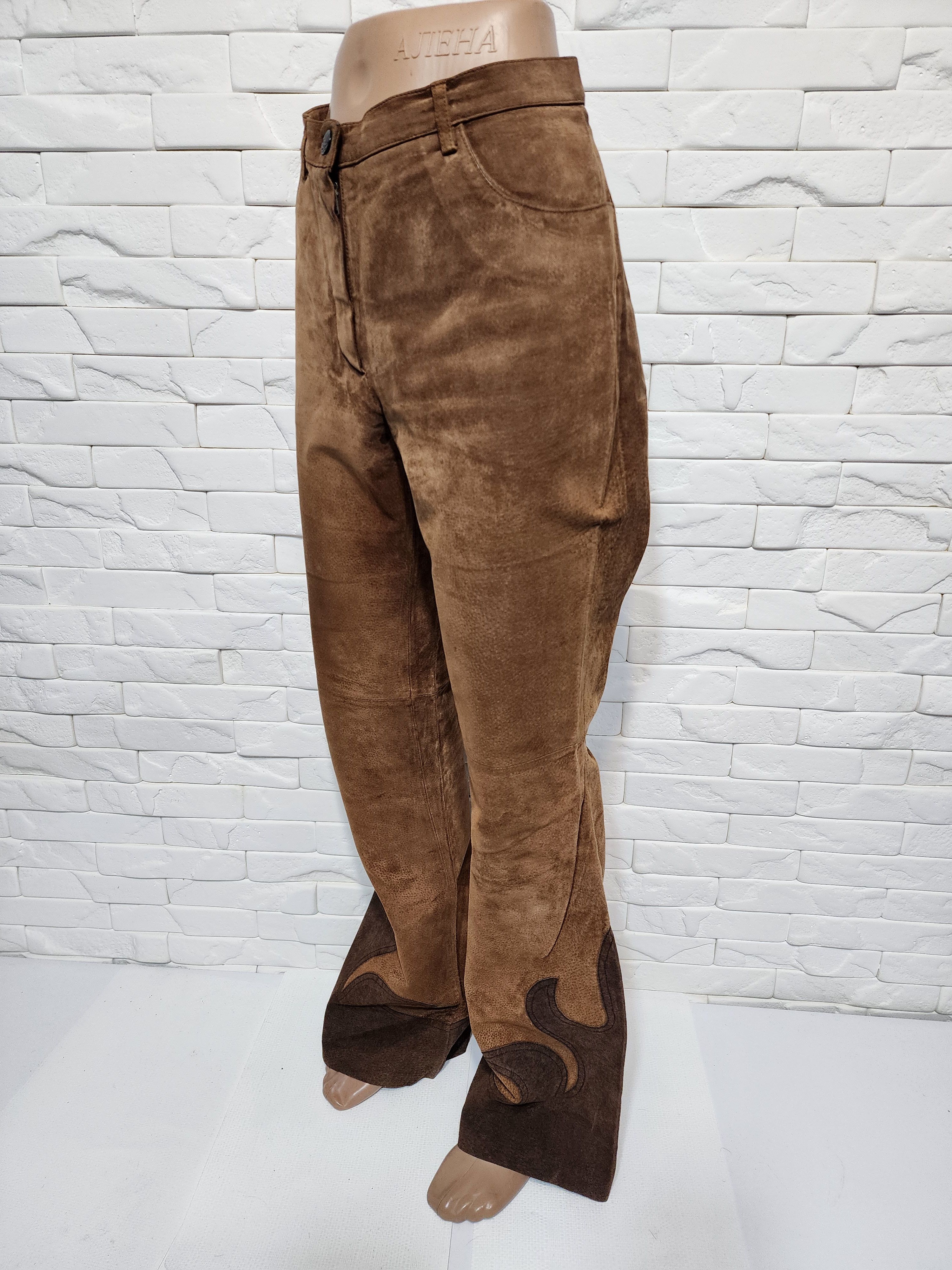 Genuine Leather Women's pants made of genuine leather. Size 32" / US 10 / IT 46 - 2 Thumbnail