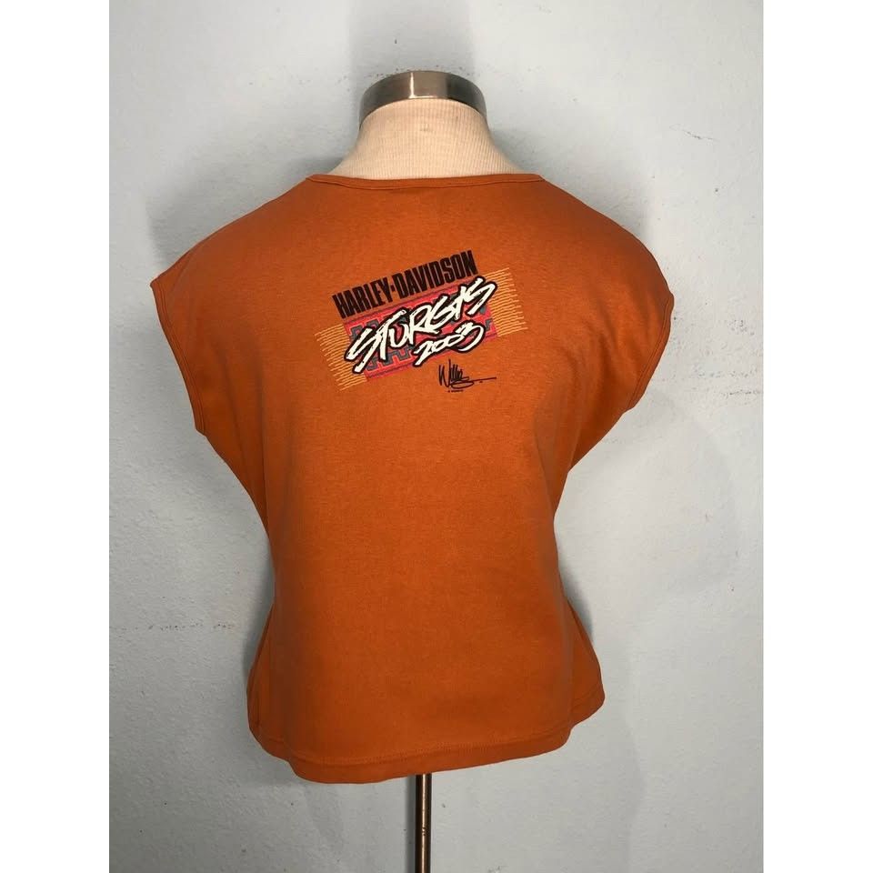 Harley Davidson × Vintage VTG 2003 Harley Davidson Shirt Large Women, Wille G Size L / US 10 / IT 46 - 4 Thumbnail