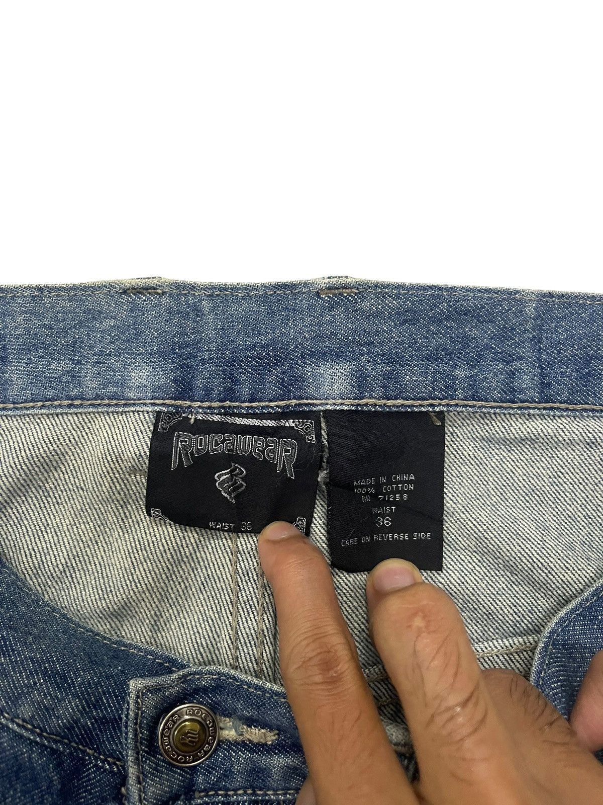 JNCO Y2K Rocawear Double Pocket Carpenter Jorts Size US 36 / EU 52 - 10 Thumbnail