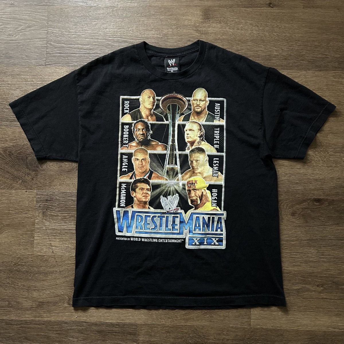 image of Vintage Wrestle Mania Graphic-T in Black, Men's (Size XL)