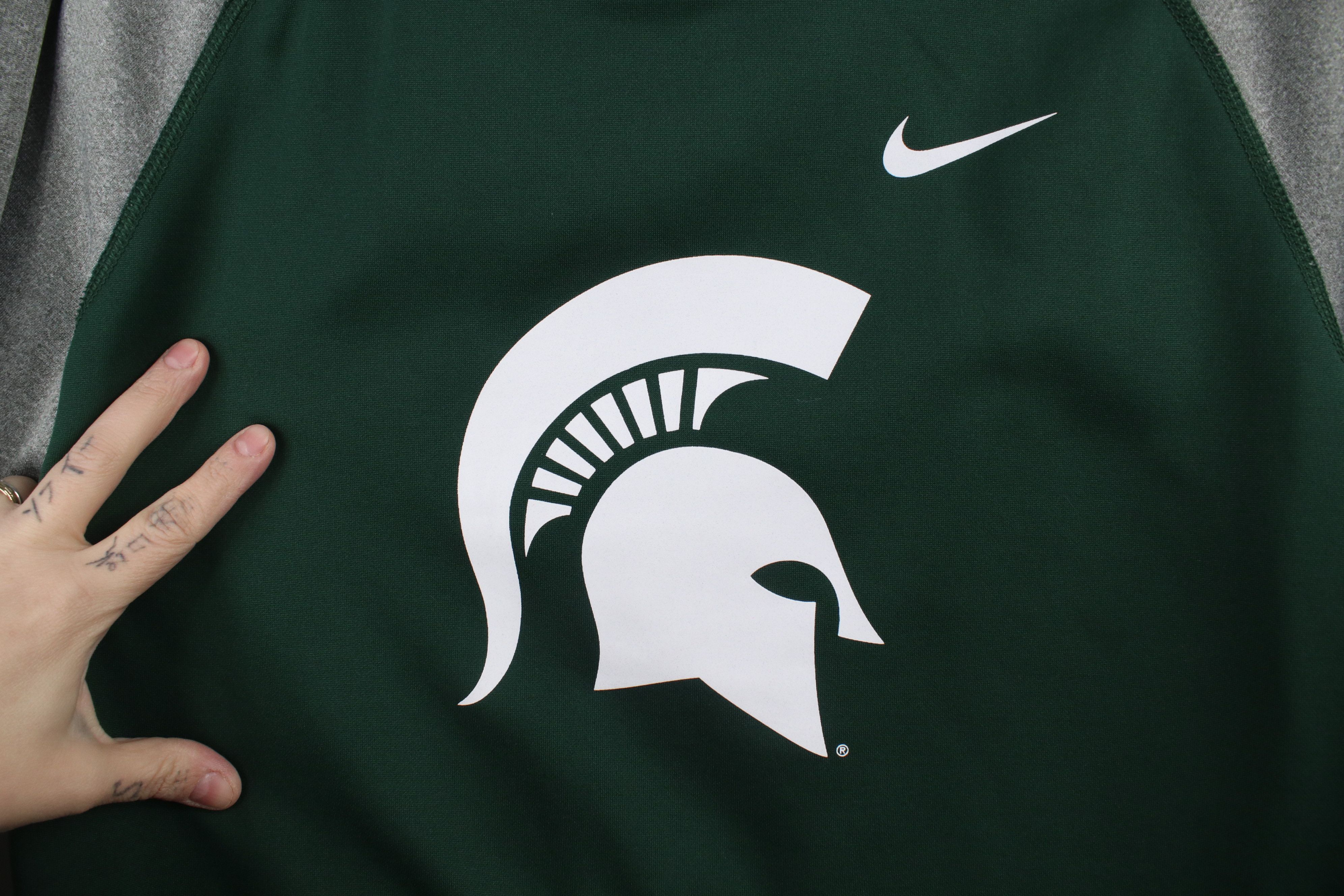 Nike × Vintage Nike Therma Fit State University Hoodie Sweatshirt Green Size M / US 6-8 / IT 42-44 - 6 Thumbnail