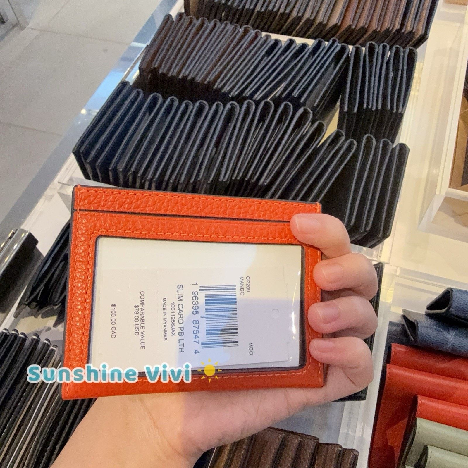Coach NWT Coach Slim ID Card Case CP209 Leather Mango Size ONE SIZE - 2 Thumbnail