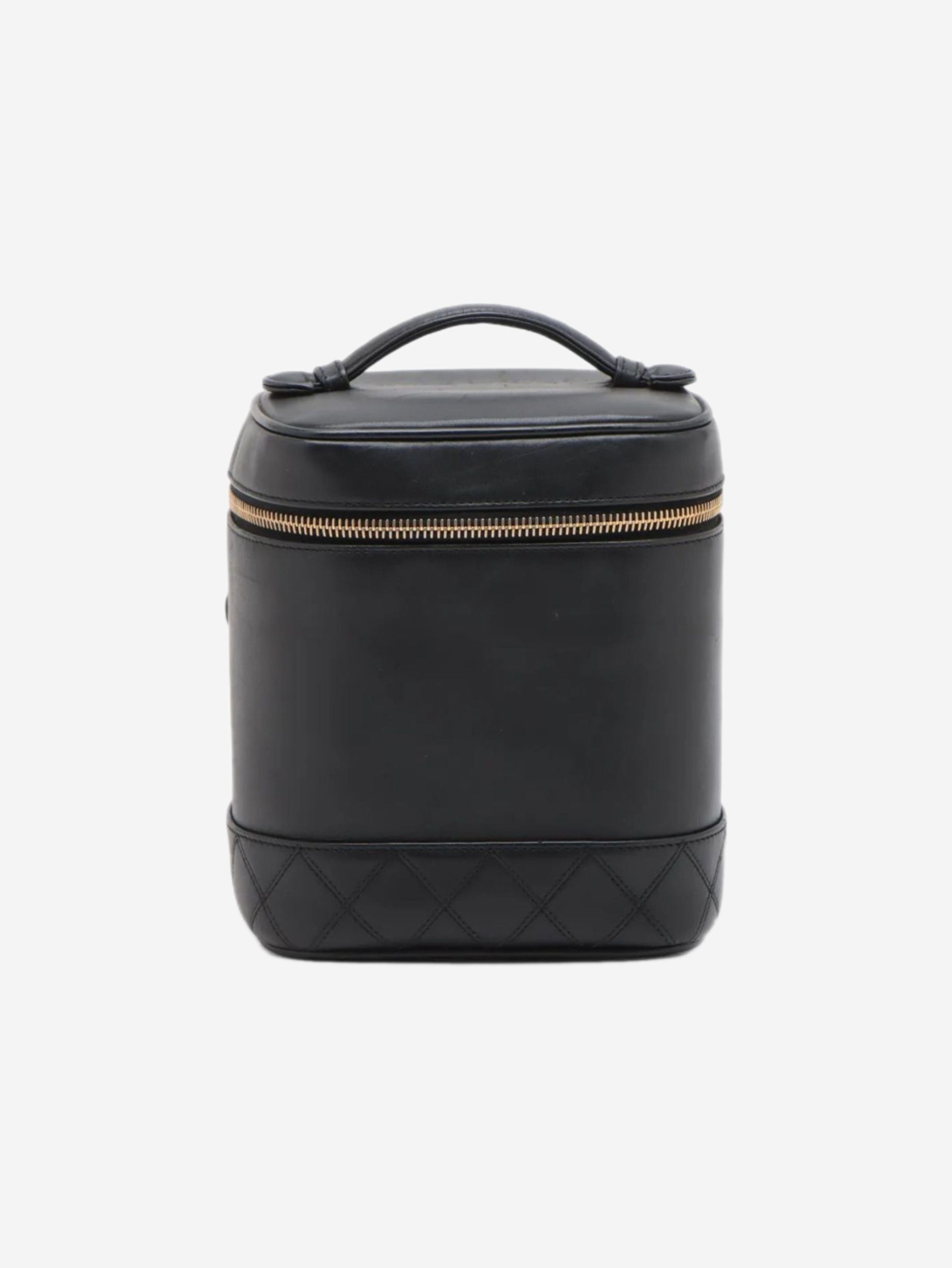 Black Vintage 1991 Bicolore Lambskin Vanity Bag, Women's