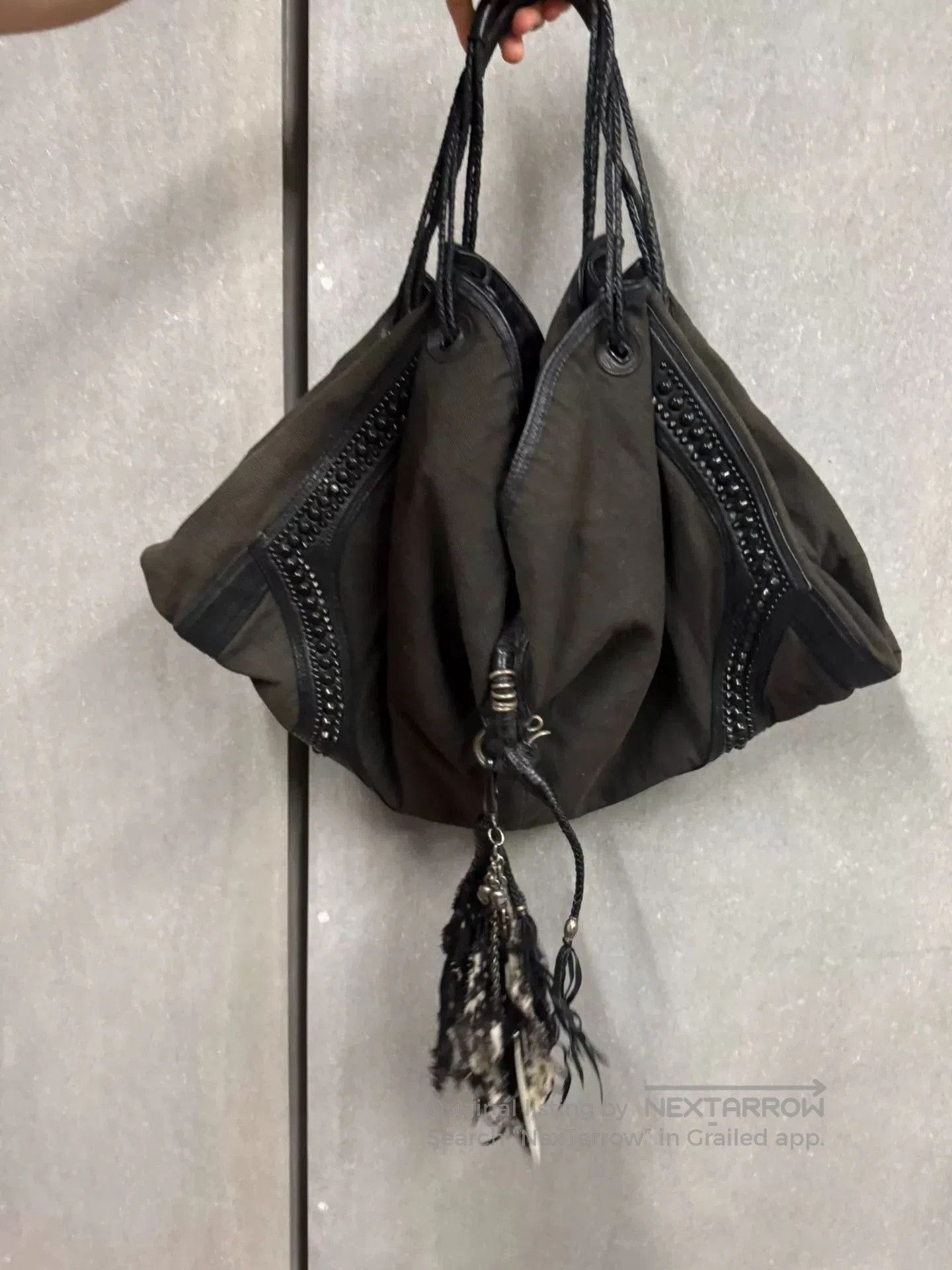 KMRii kmrii woven feather pendant 35cm length. Size ONE SIZE - 5 Thumbnail