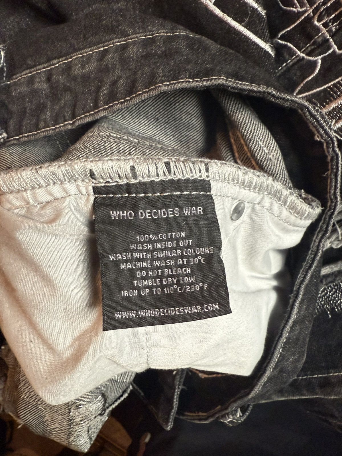 Who Decides War Who Decides War Darning Side Denim Jeans Size US 32 / EU 48 - 8 Thumbnail