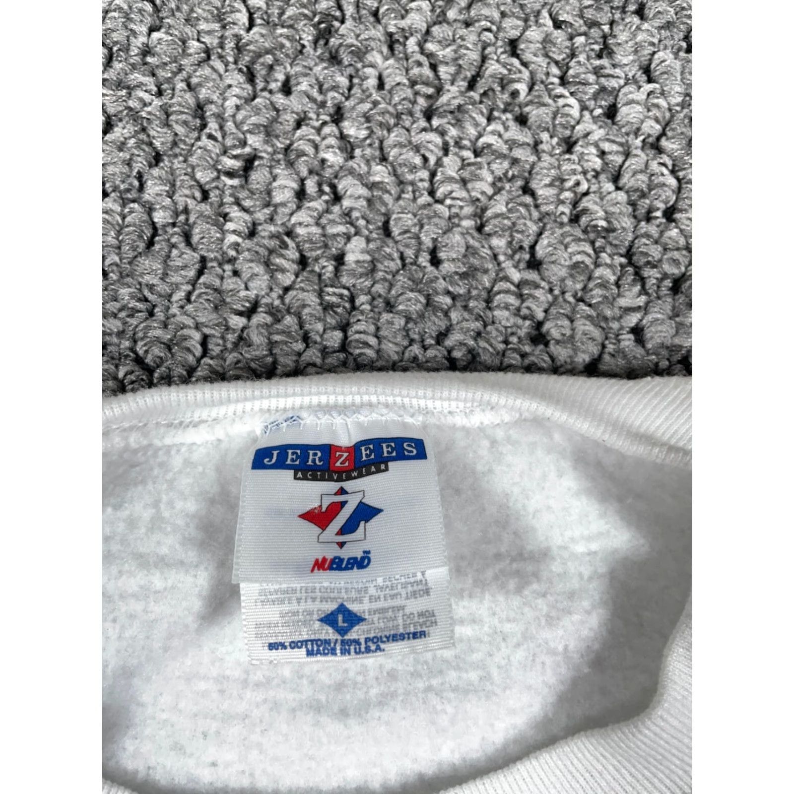 Jerzees VINTAGE Jerzees Sweatshirt Shirt Adult Large White Myrtle Beach Sketch Print 90s City Hipster Retro Mens Size US L / EU 52-54 / 3 - 3 Thumbnail