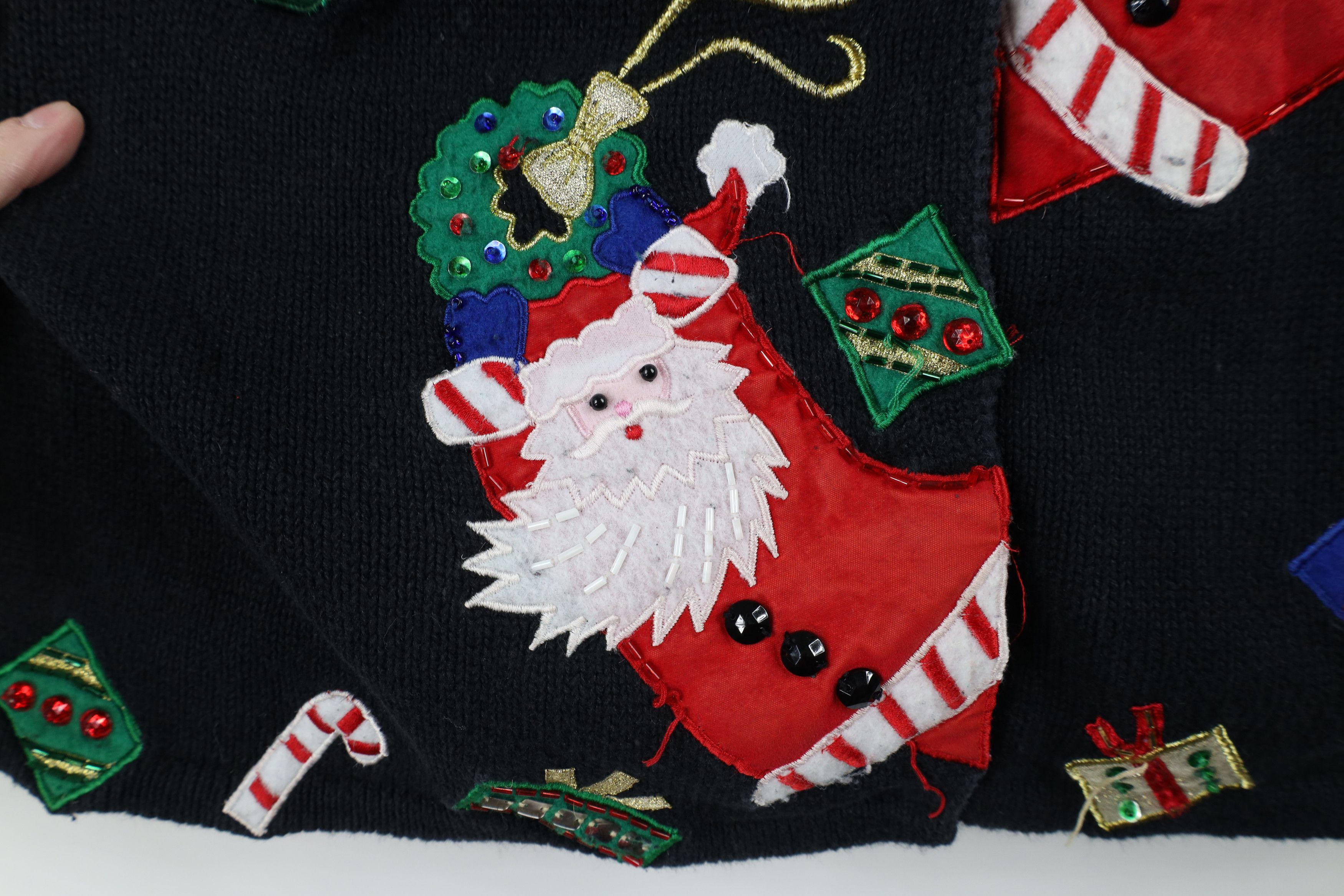 Vintage Vintage Y2K 2004 Christmas Santa Claus Cardigan Sweater Size M / US 6-8 / IT 42-44 - 5 Thumbnail