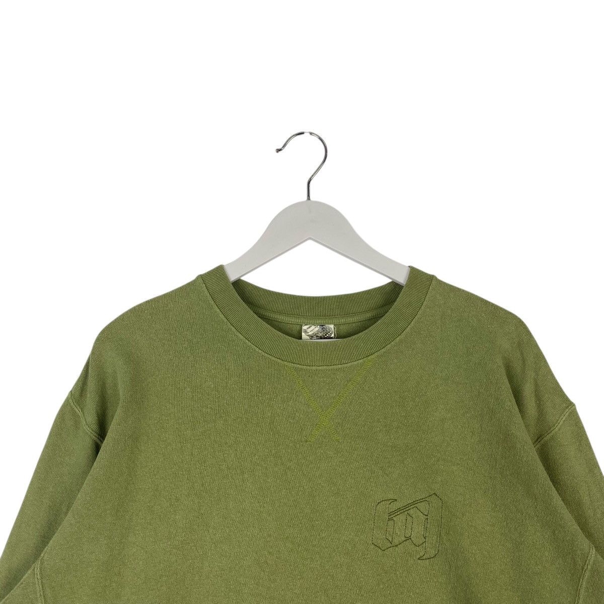 Vintage Vintage Contra Strick Embroidered Crewneck Sweatshirt Green Size US XL / EU 56 / 4 - 4 Thumbnail