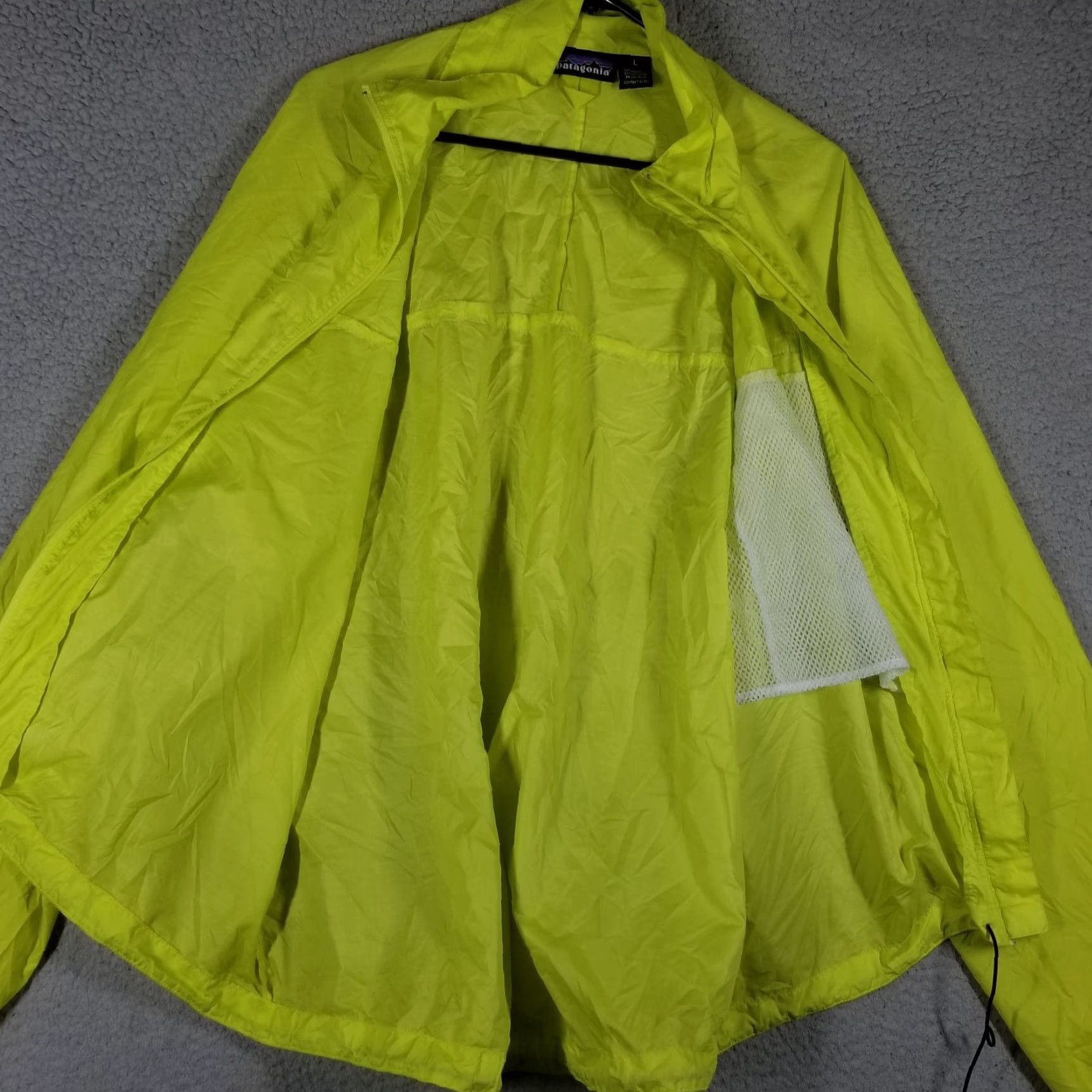 Patagonia Patagonia Velocity Shell Windbreaker Jacket Womens Large Zip Light Neon Running Size L / US 10 / IT 46 - 3 Thumbnail