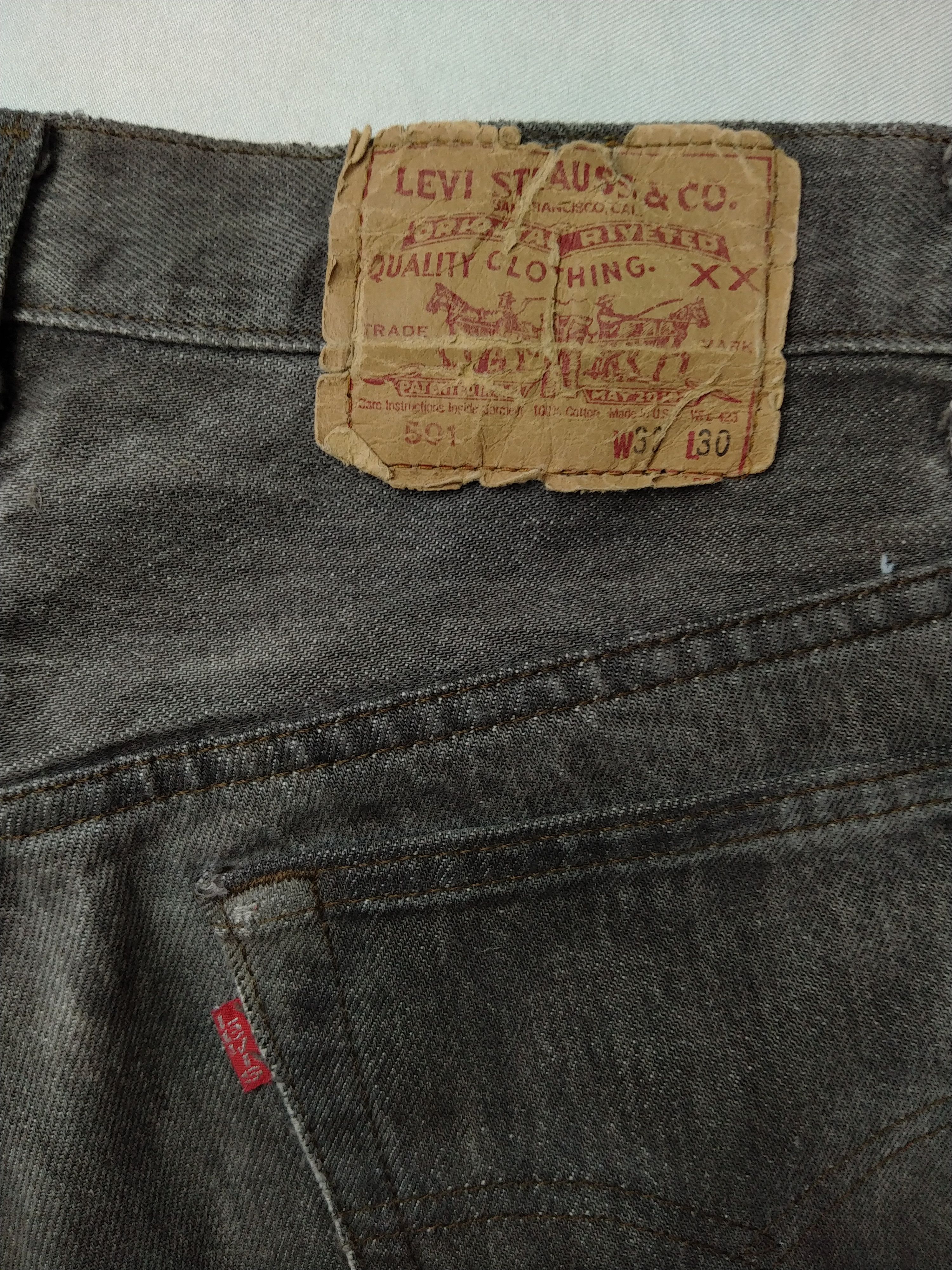 Japanese Brand 90s Vintage Levi's 501 USA Faded Black Denim 32x30 -JN812 Size US 32 / EU 48 - 10 Thumbnail