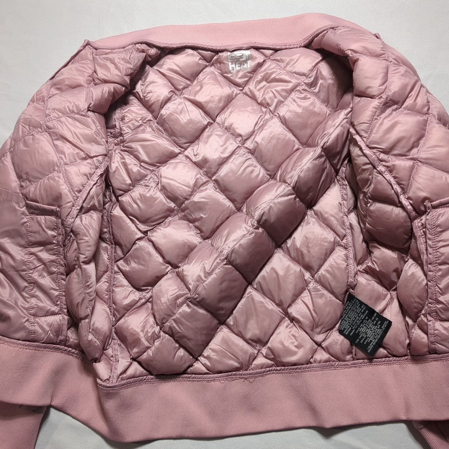 Vintage 32 Degrees Heat Womens Down Quilted Bomber Jacket Mauve Pink Size Medium Size M / US 6-8 / IT 42-44 - 3 Thumbnail