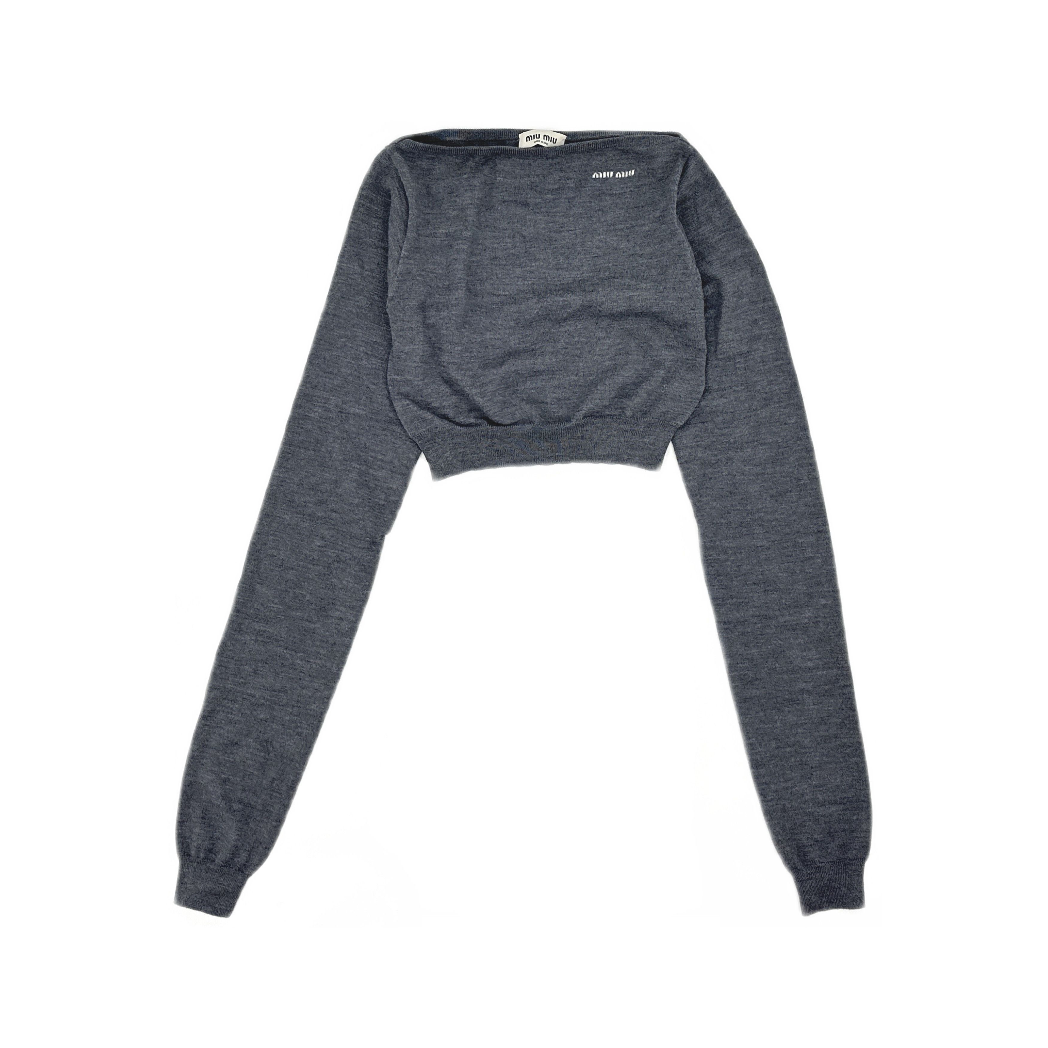Miu Miu Miu Miu Logo Embroidered Wool Sweater Size 44 Size M / US 6-8 / IT 42-44 - 1 Thumbnail