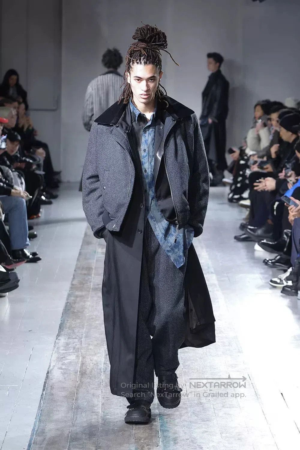 Yohji Yamamoto Yohji Yamamoto Long Coat with Leather Details. Size US M / EU 48-50 / 2 - 2 Thumbnail
