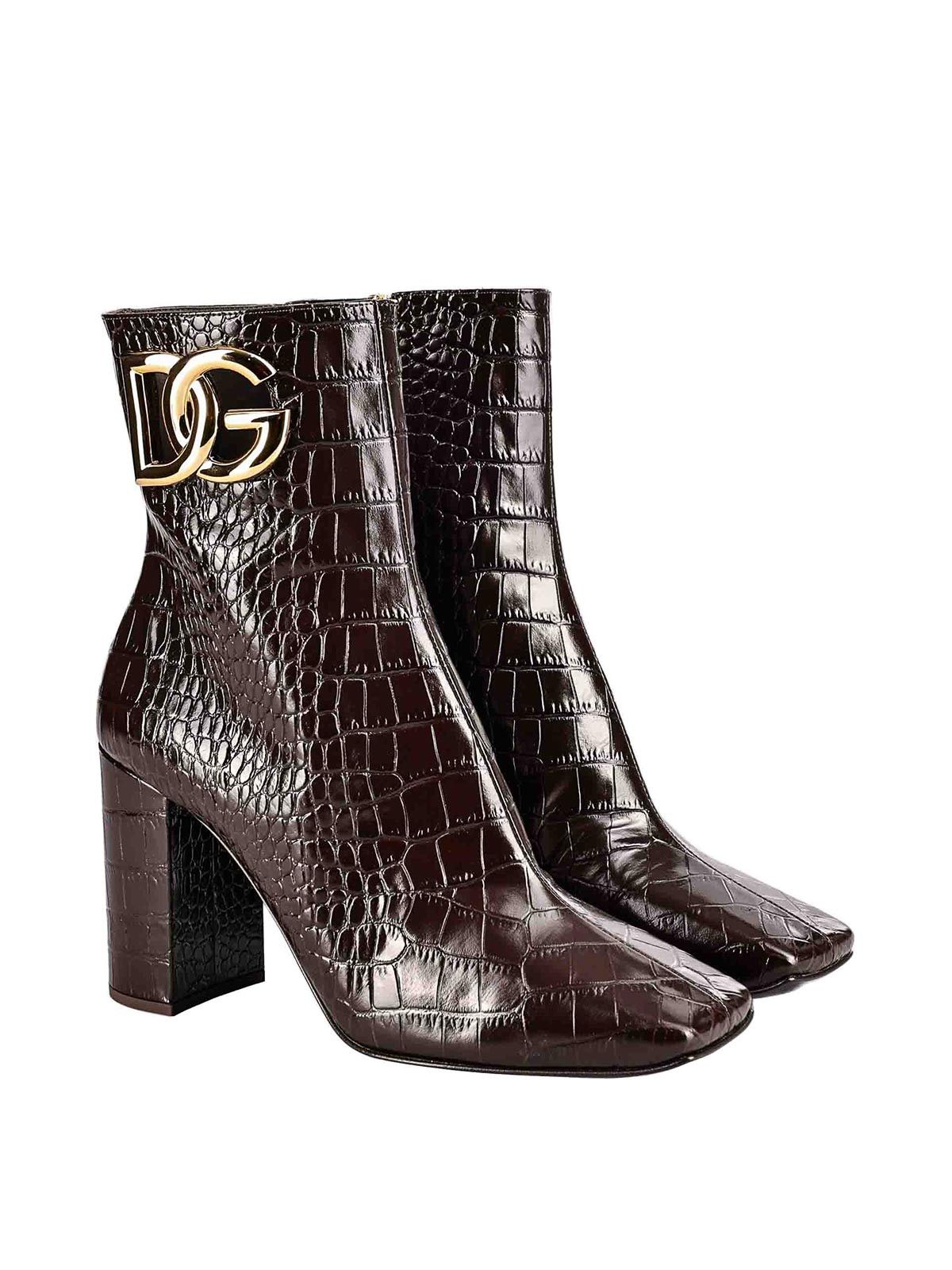 Dolce & Gabbana o1y0825 Ankle Boots in Dark Brown Size US 8 / IT 38 - 2 Thumbnail