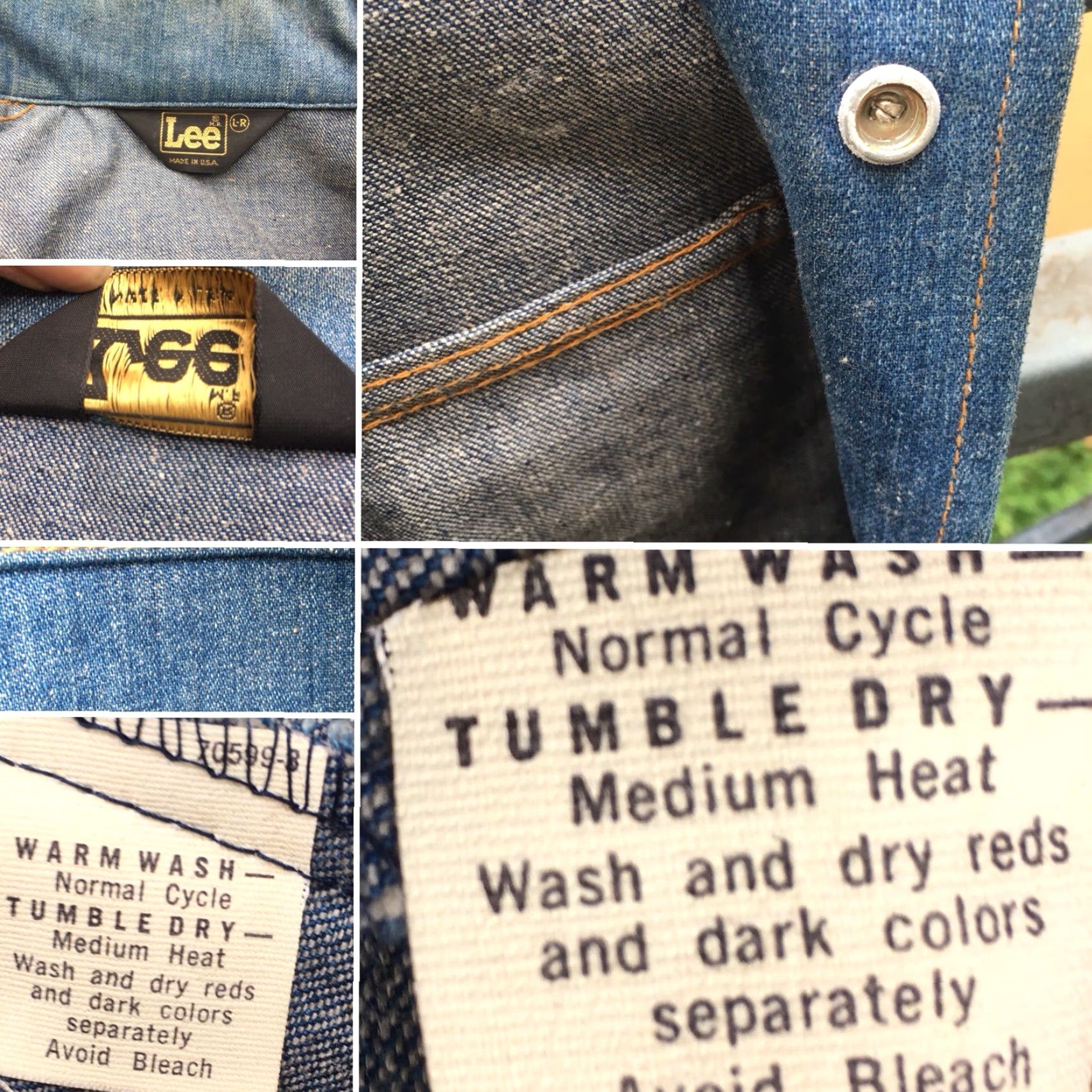 Lee VINTAGE Lee Denim Snap Front Shirt Jacket Made In USA L Western Cowboy Shirt Mens Size US L / EU 52-54 / 3 - 2 Thumbnail