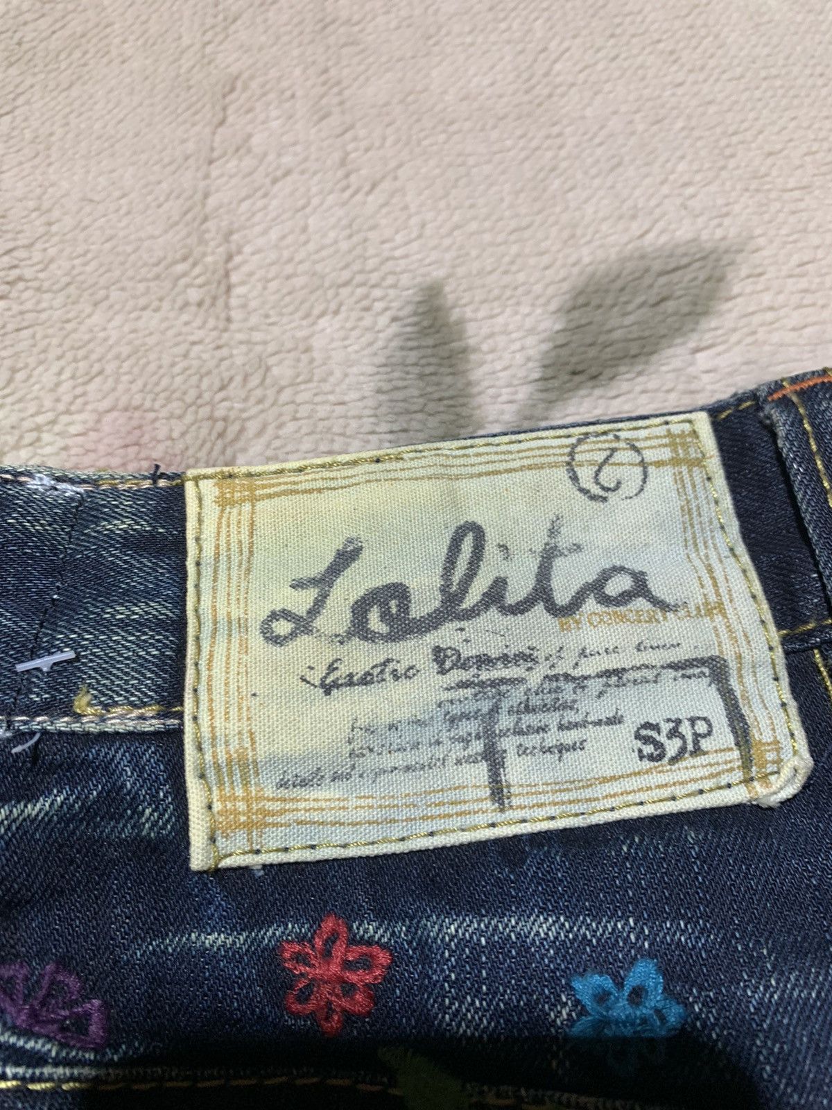 If Six Was Nine Insane 🔥 Yoshitomo nara x lolita jeans floral baggy jeans Size 29" - 21 Thumbnail