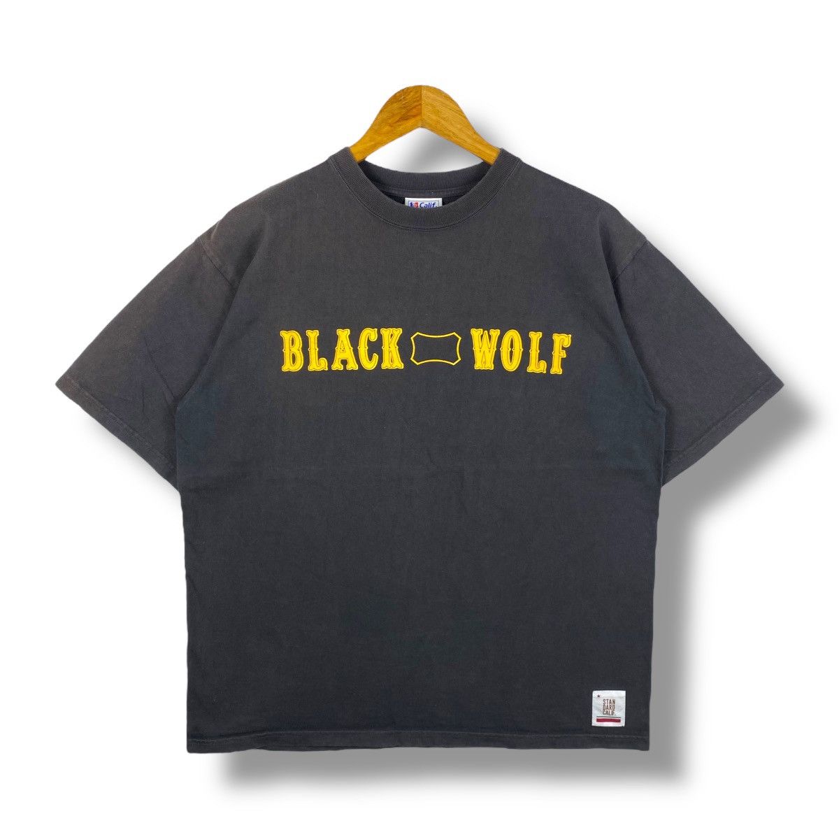 Japanese Brand Japanese Brand CALIF BLACK WOLF Sunfaded Heavy Cotton Tee Size US L / EU 52-54 / 3 - 1 Thumbnail